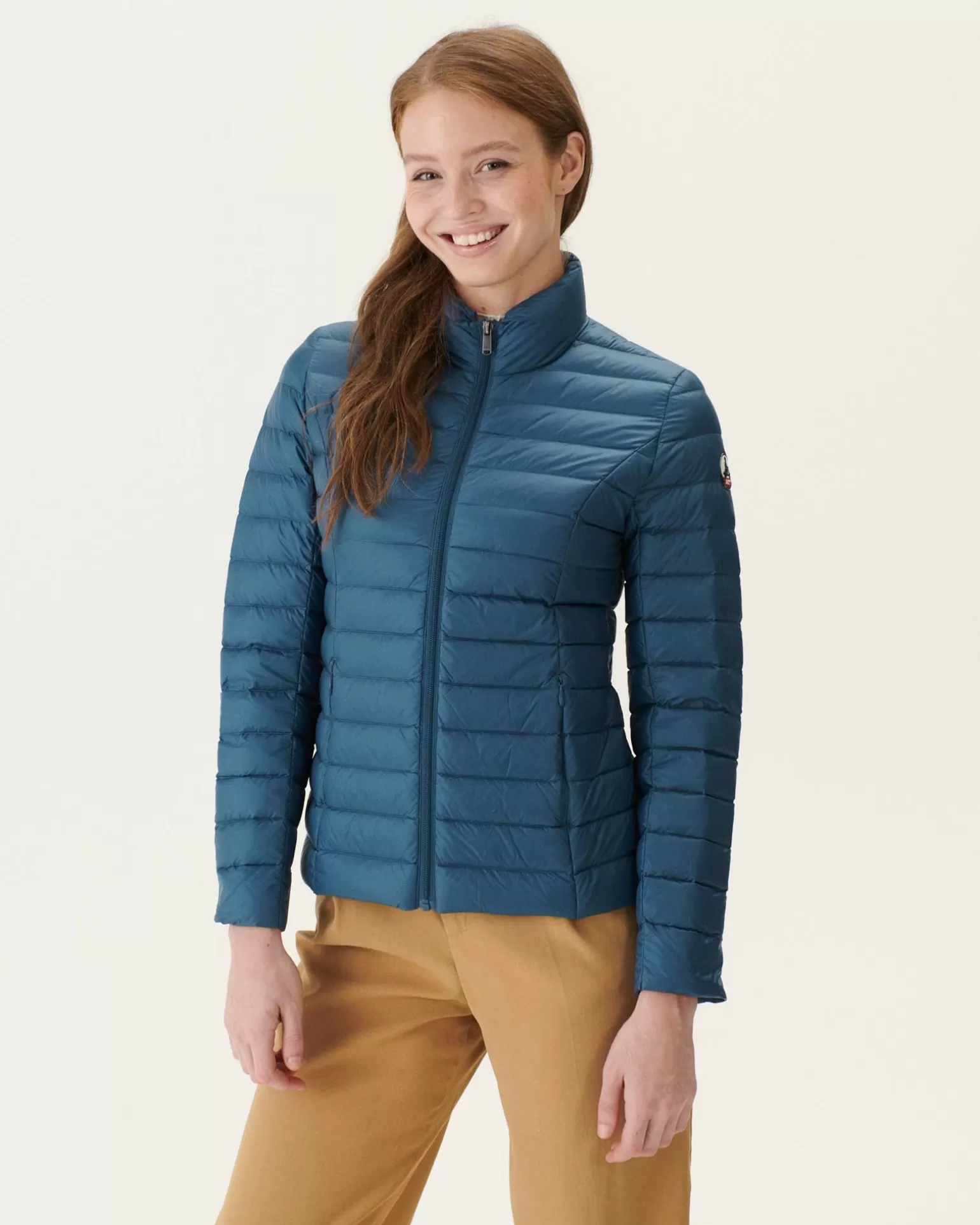 Women JOTT Lightweight Down Jacket Blue Jeans Cha