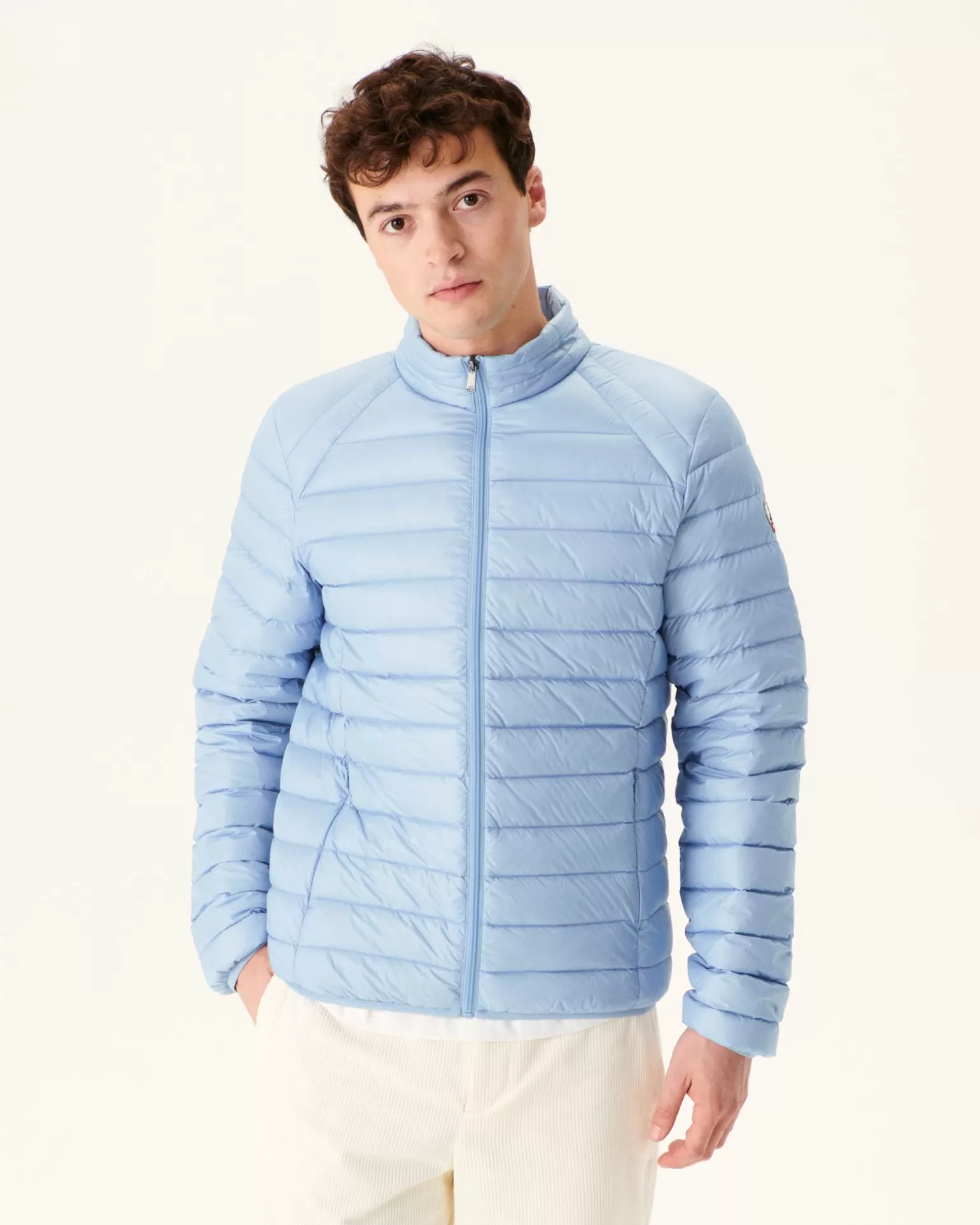 Men JOTT Lightweight Down Jacket Light Blue Mat