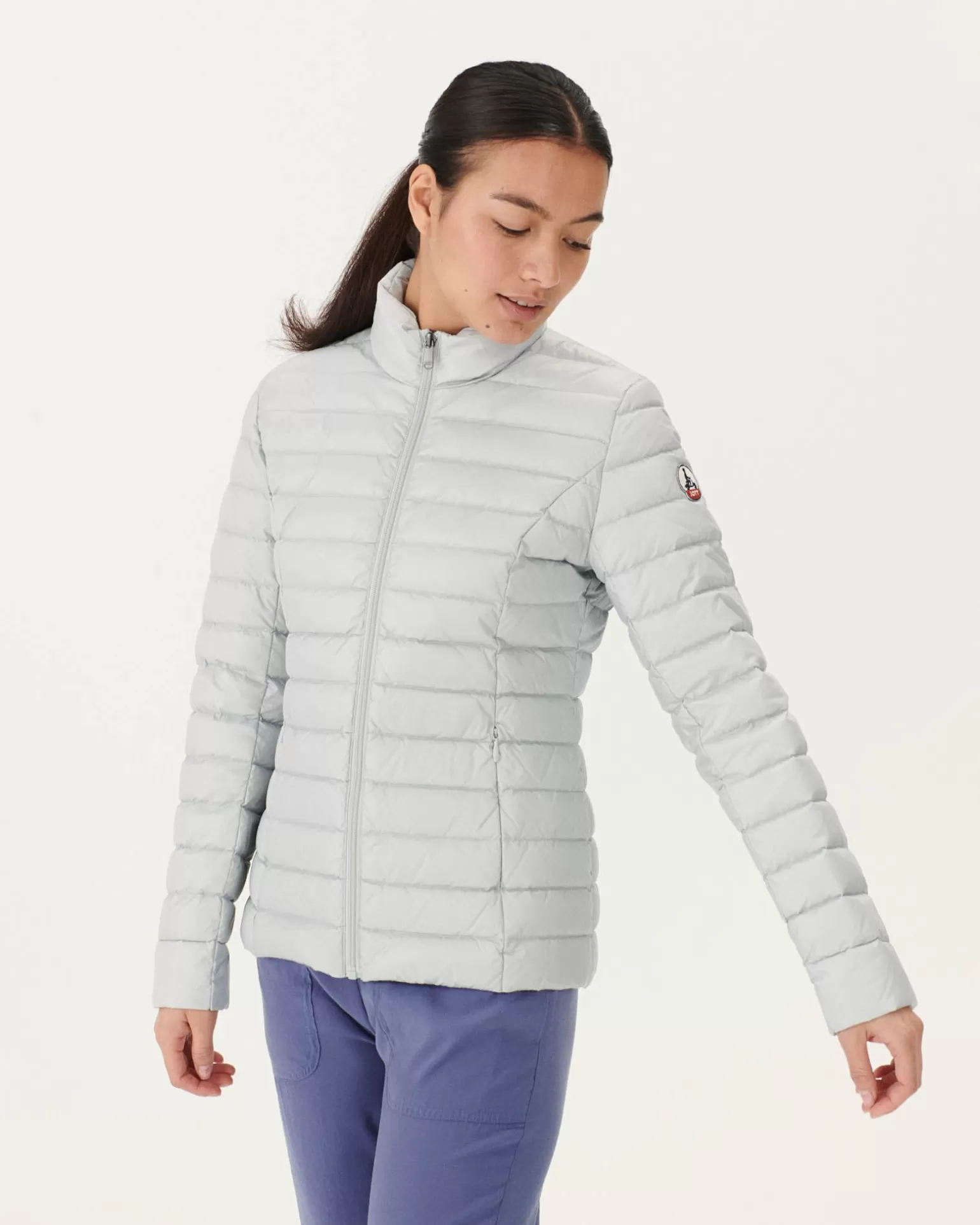 Women JOTT Lightweight Down Jacket Light Gray Cha