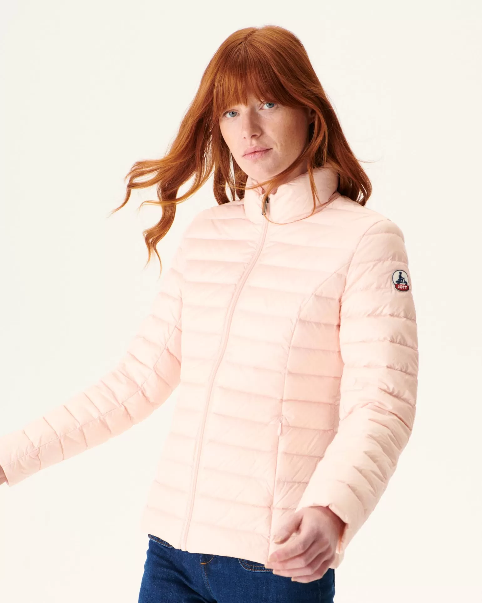 Women JOTT Lightweight Down Jacket Light Pink Cha