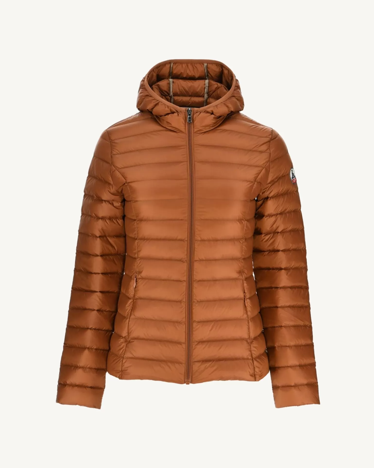 Women JOTT Lightweight Hooded Down Jacket Caramel Cloe