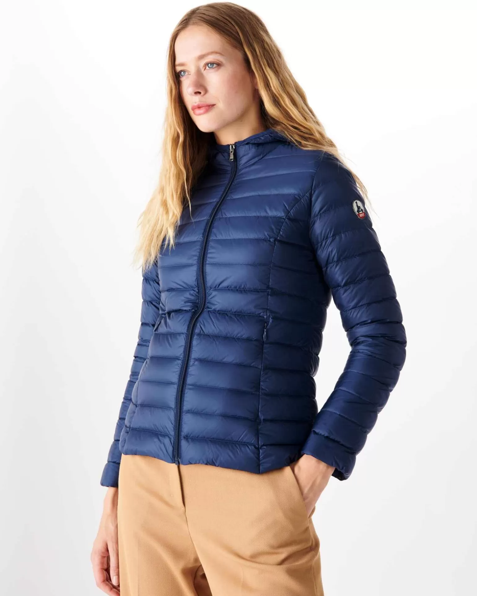 Women JOTT Lightweight Hooded Down Jacket Deep Blue Cloe