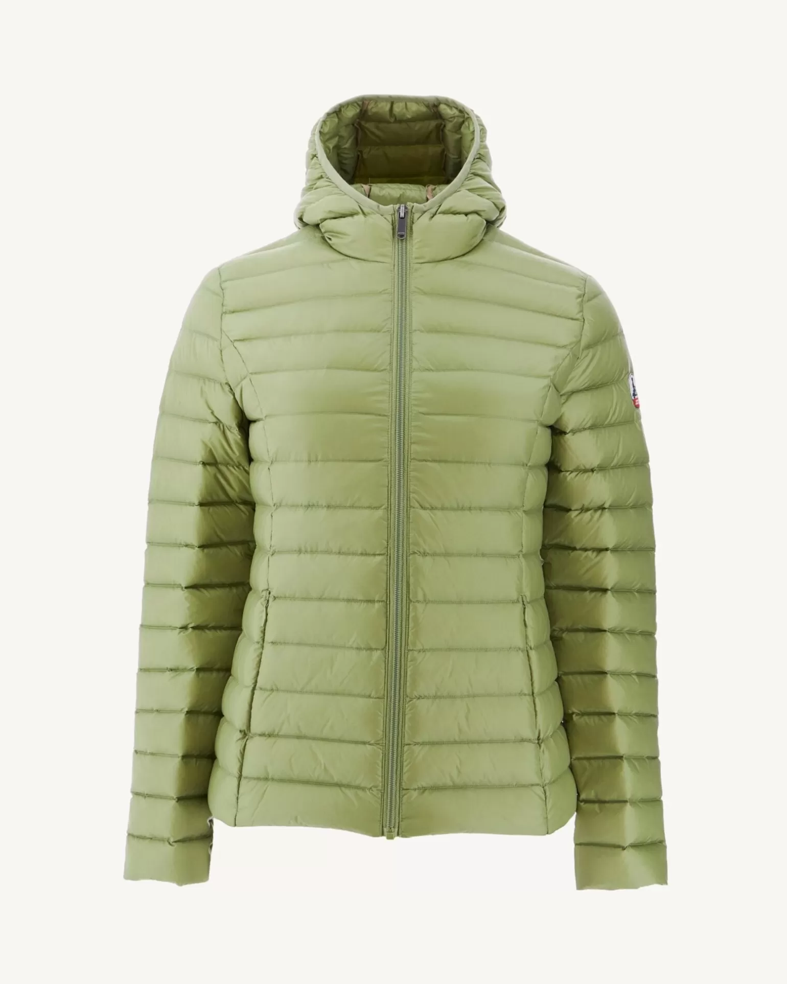 Women JOTT Lightweight Hooded Down Jacket Light Khaki Cloe