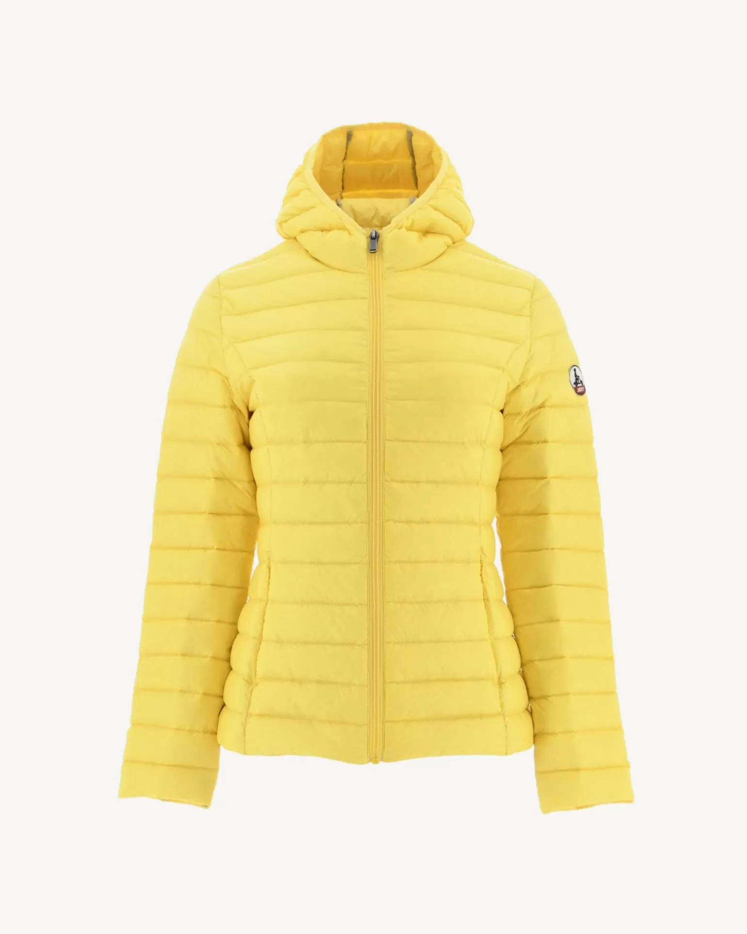 Women JOTT Lightweight Hooded Down Jacket Light Yellow Cloe