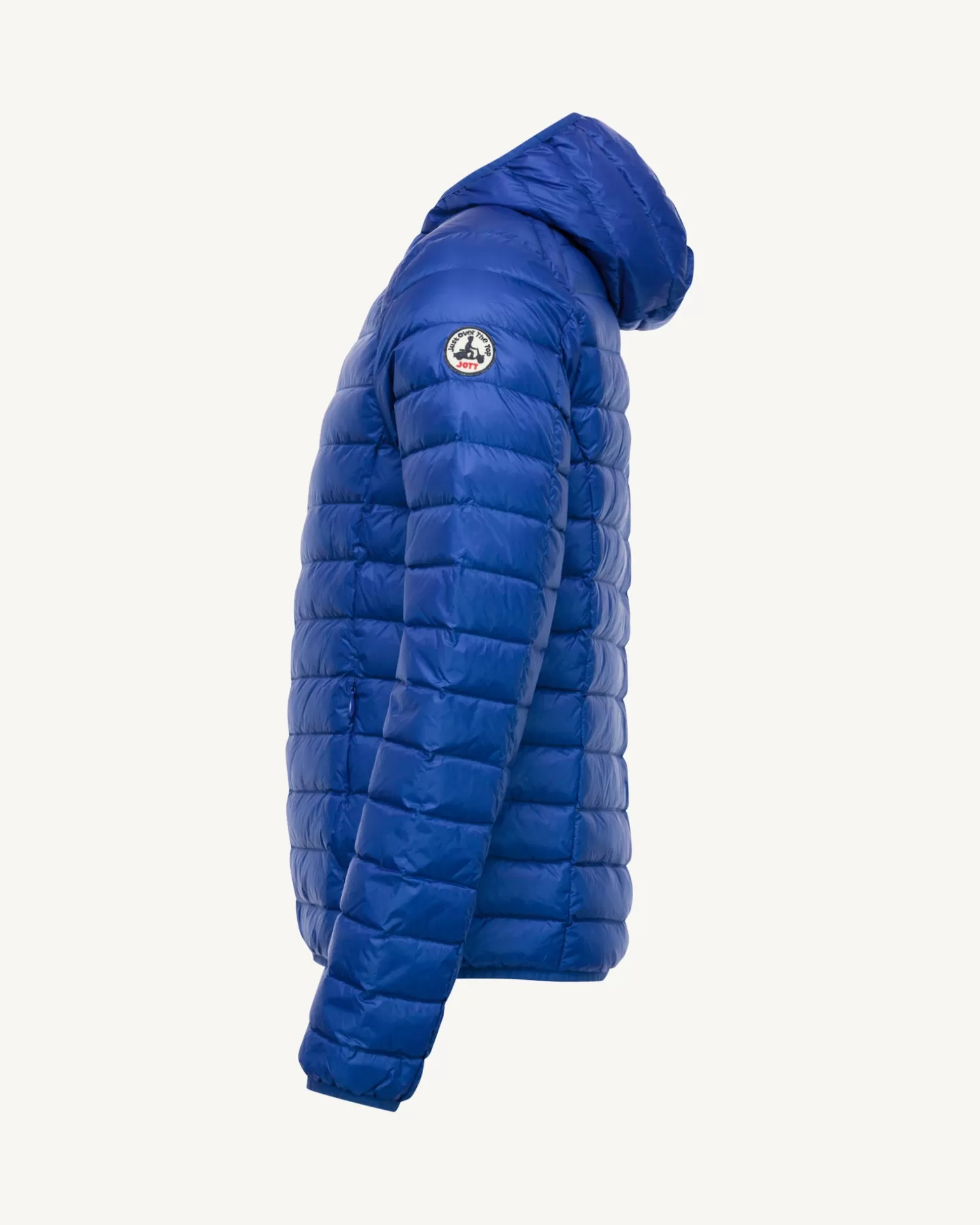 Men JOTT Lightweight Hooded Puffer Jacket Royal Blue Nico