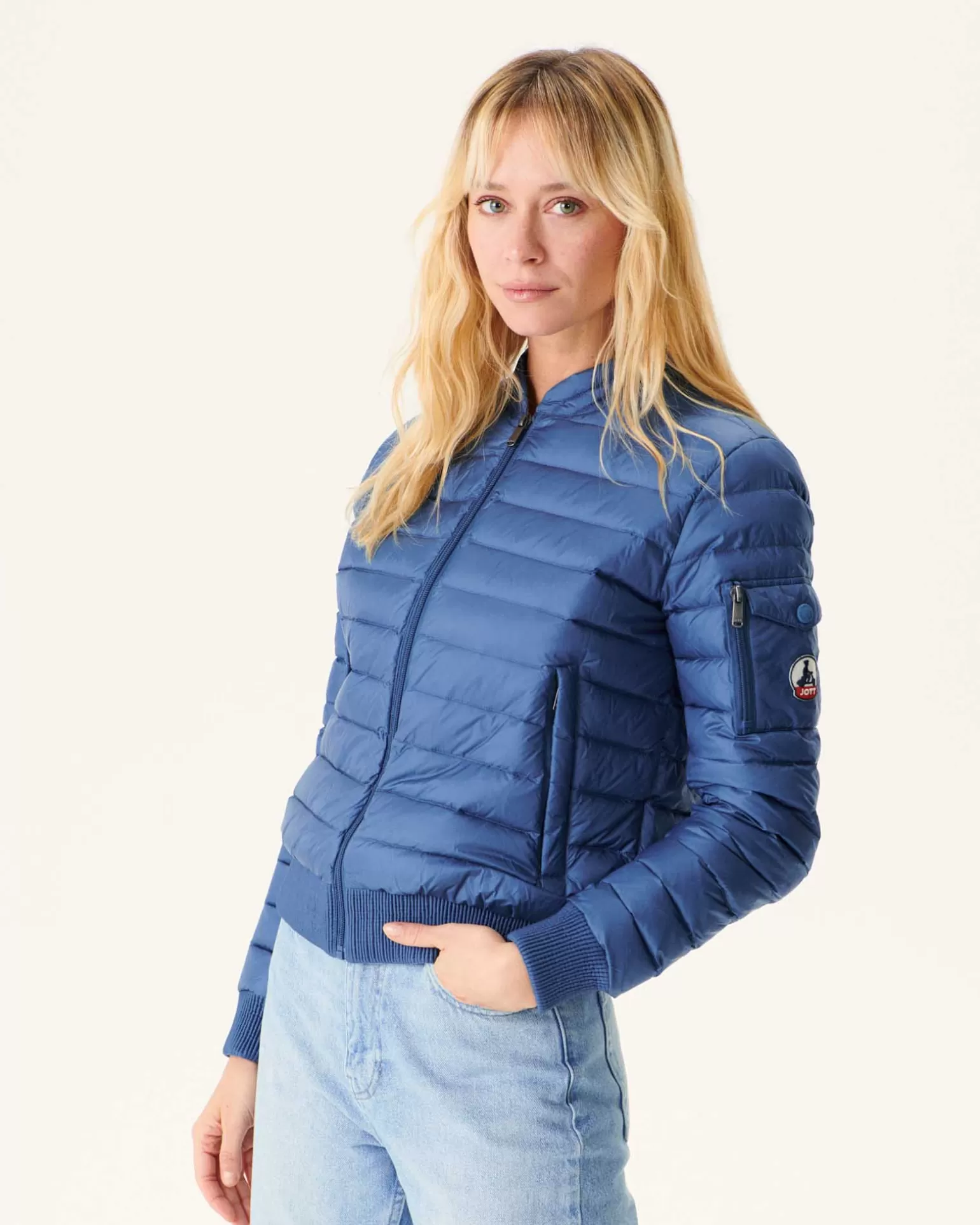 Women JOTT Lightweight Padded Jacket Emmy Blue Jeans