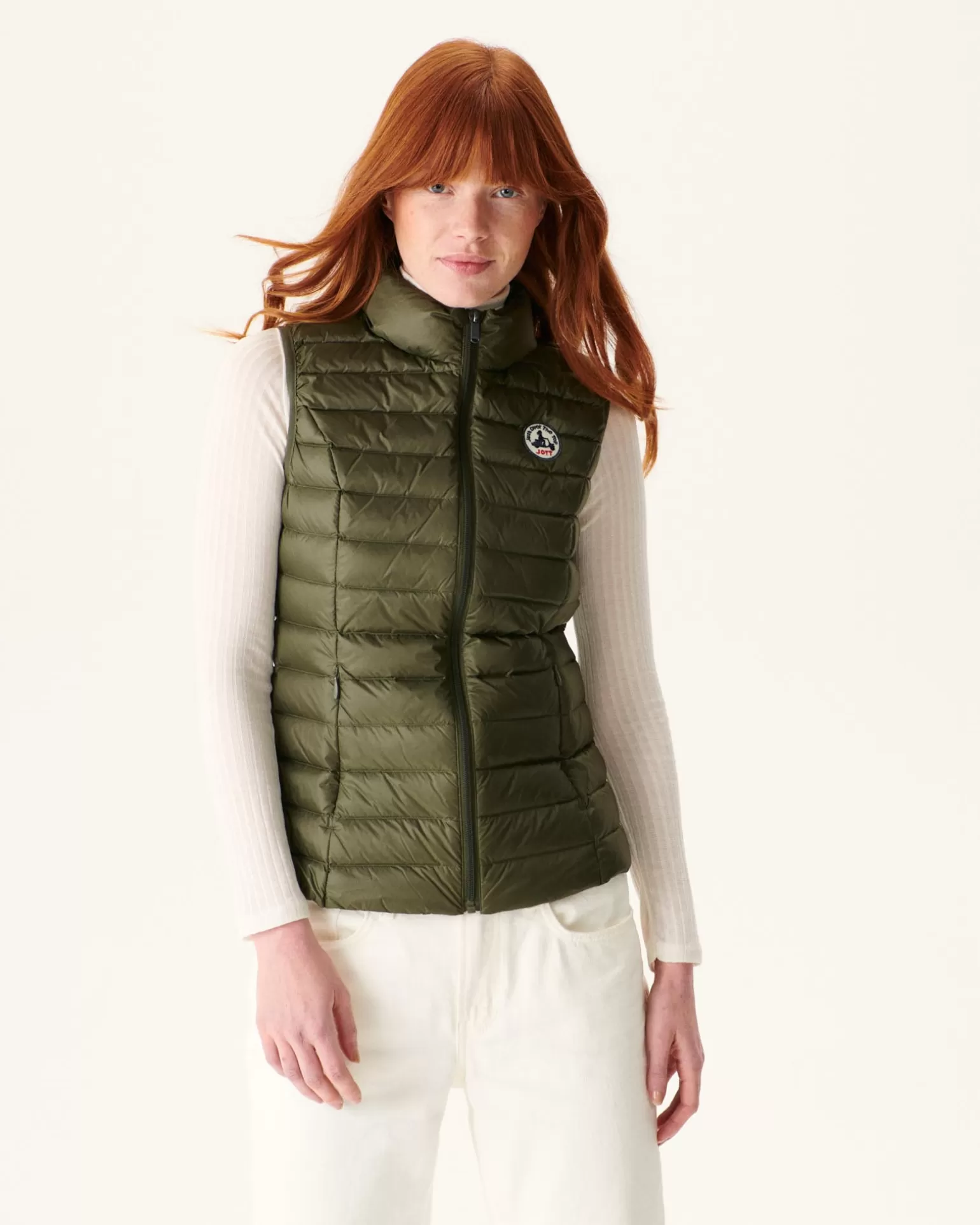 Women JOTT Lightweight Sleeveless Army Seda Down Jacket