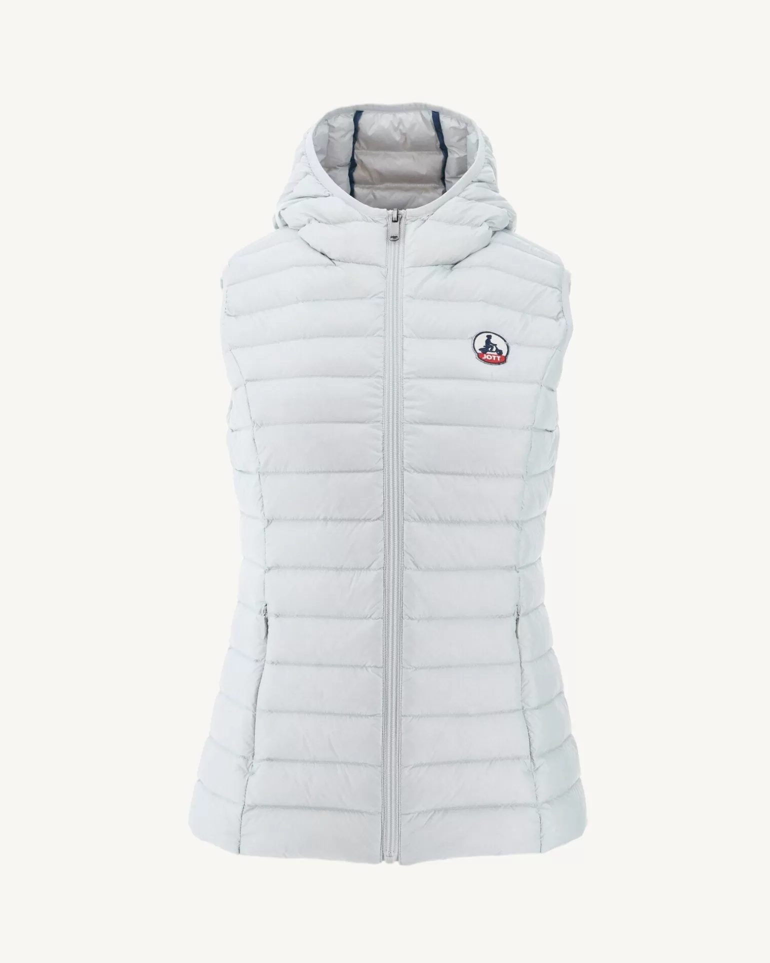 Women JOTT Lightweight Sleeveless Padded Jacket Light Gray Mali