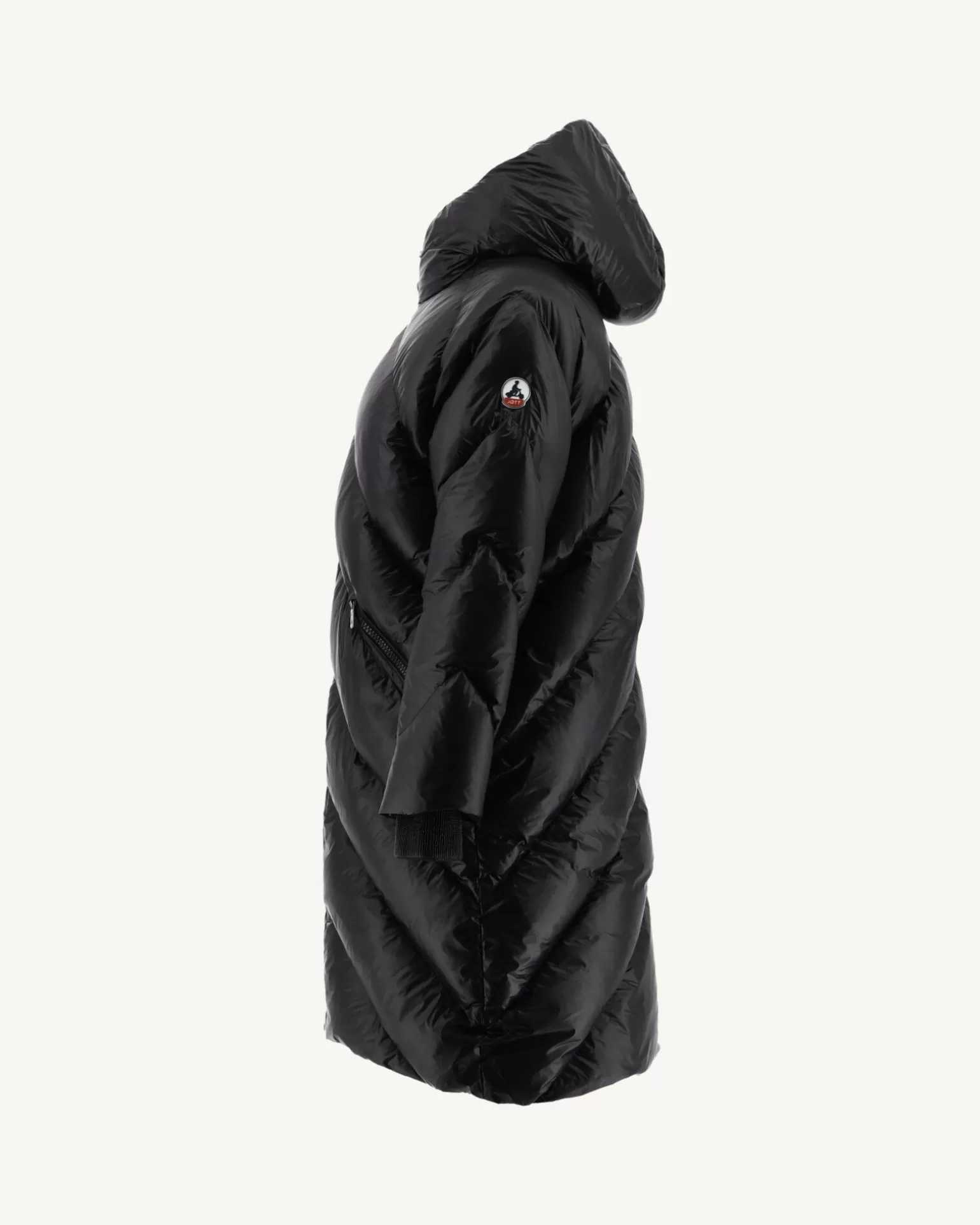 Women JOTT Long Great Cold Padded Jacket Black Comet