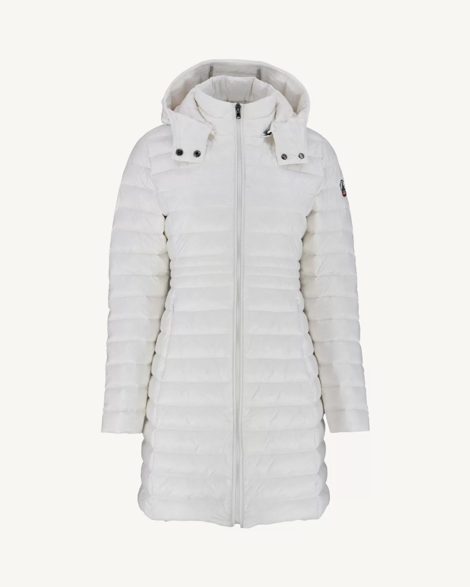 Women JOTT Long Hooded Down Jacket White Vero