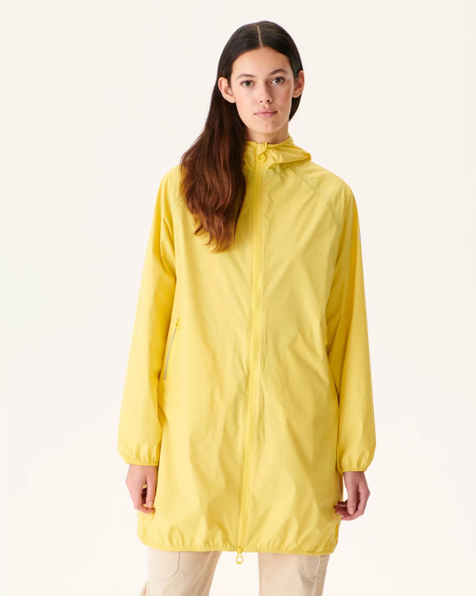 Women JOTT Long Hooded Jacket Light Yellow Copenhagen