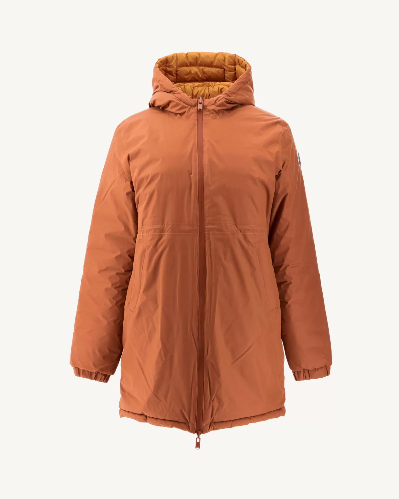 Women JOTT Long Reversible Down Jacket Camel/Light Camel Roma