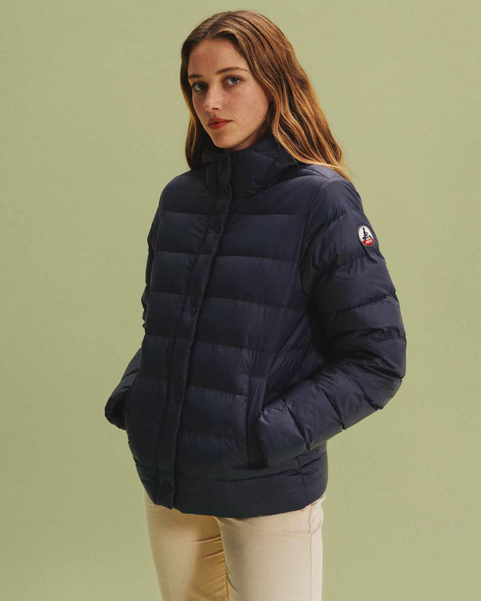 Women JOTT Marine Jane Straight Hooded Puffer Jacket