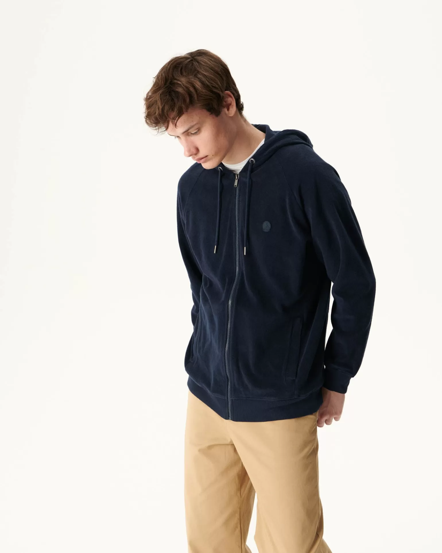 Men JOTT Marine Nazare Zipped Hooded Jacket