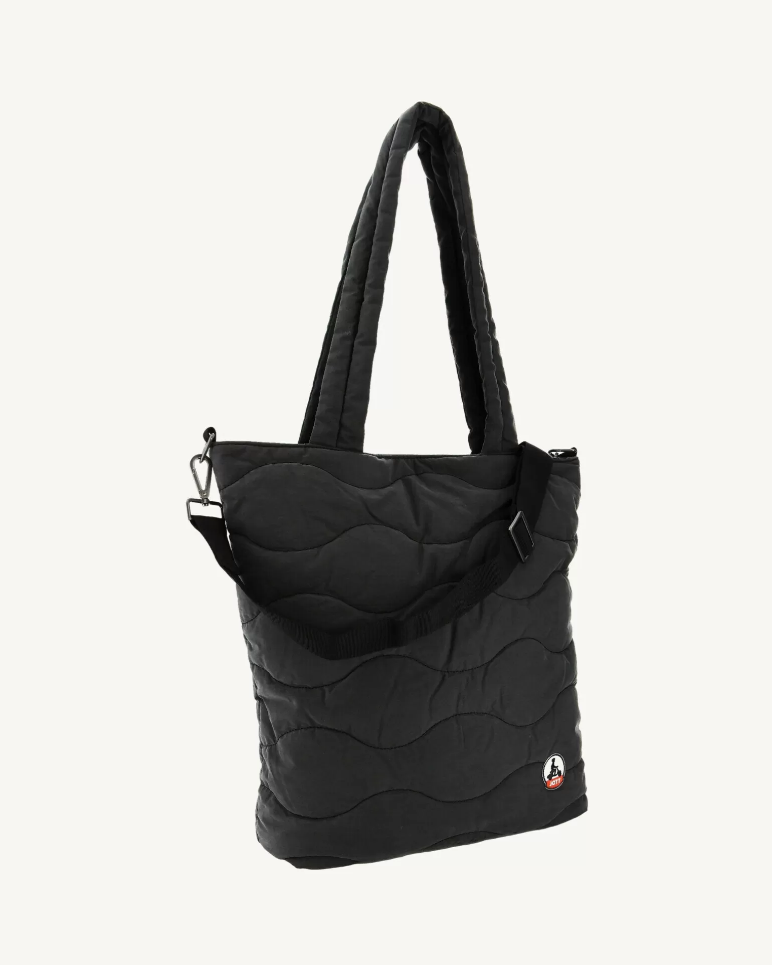 Men JOTT Maxi Quilted Cotton Tote Bag Black Aponi