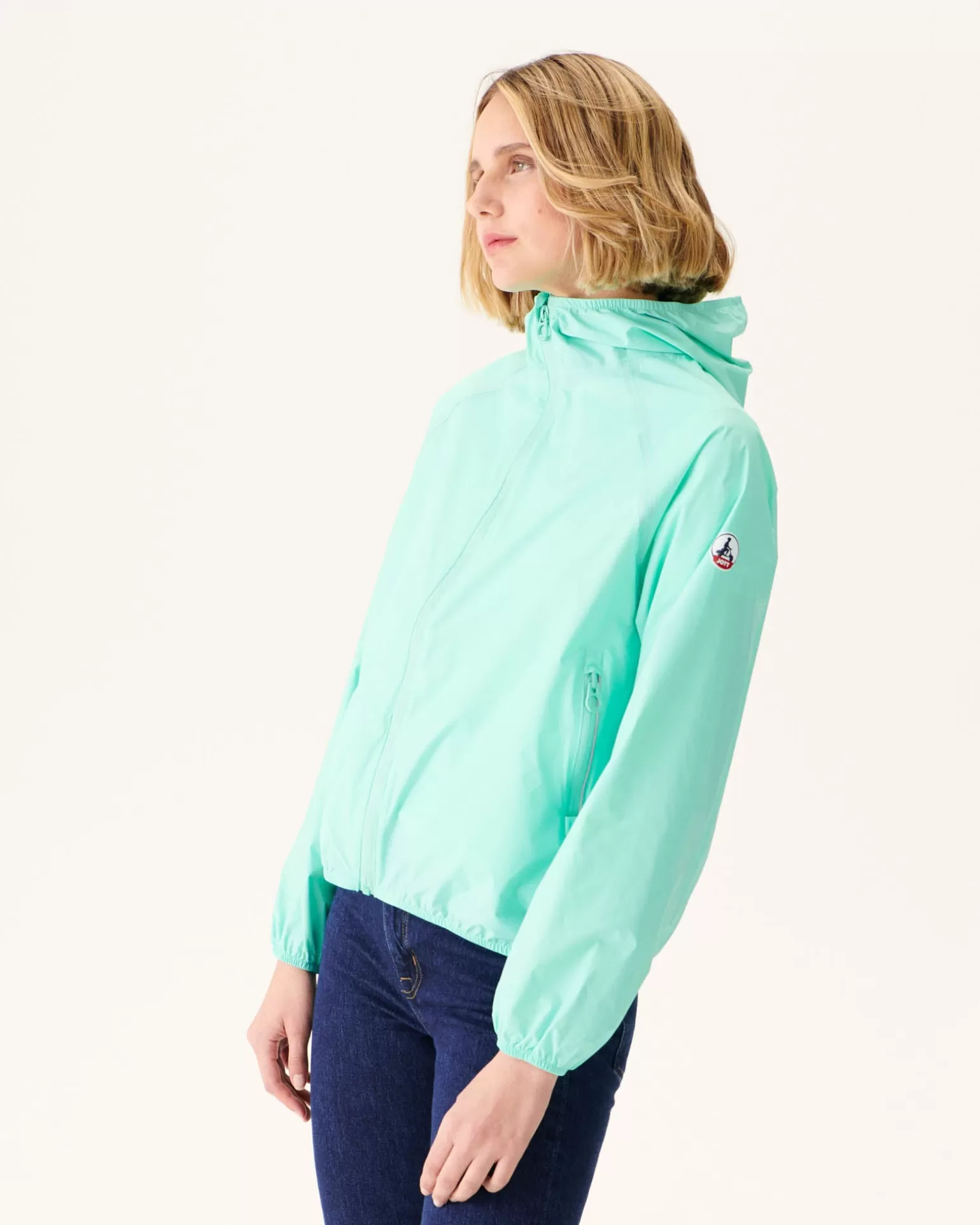 Women JOTT Mint Singapore Waterproof Hooded Jacket