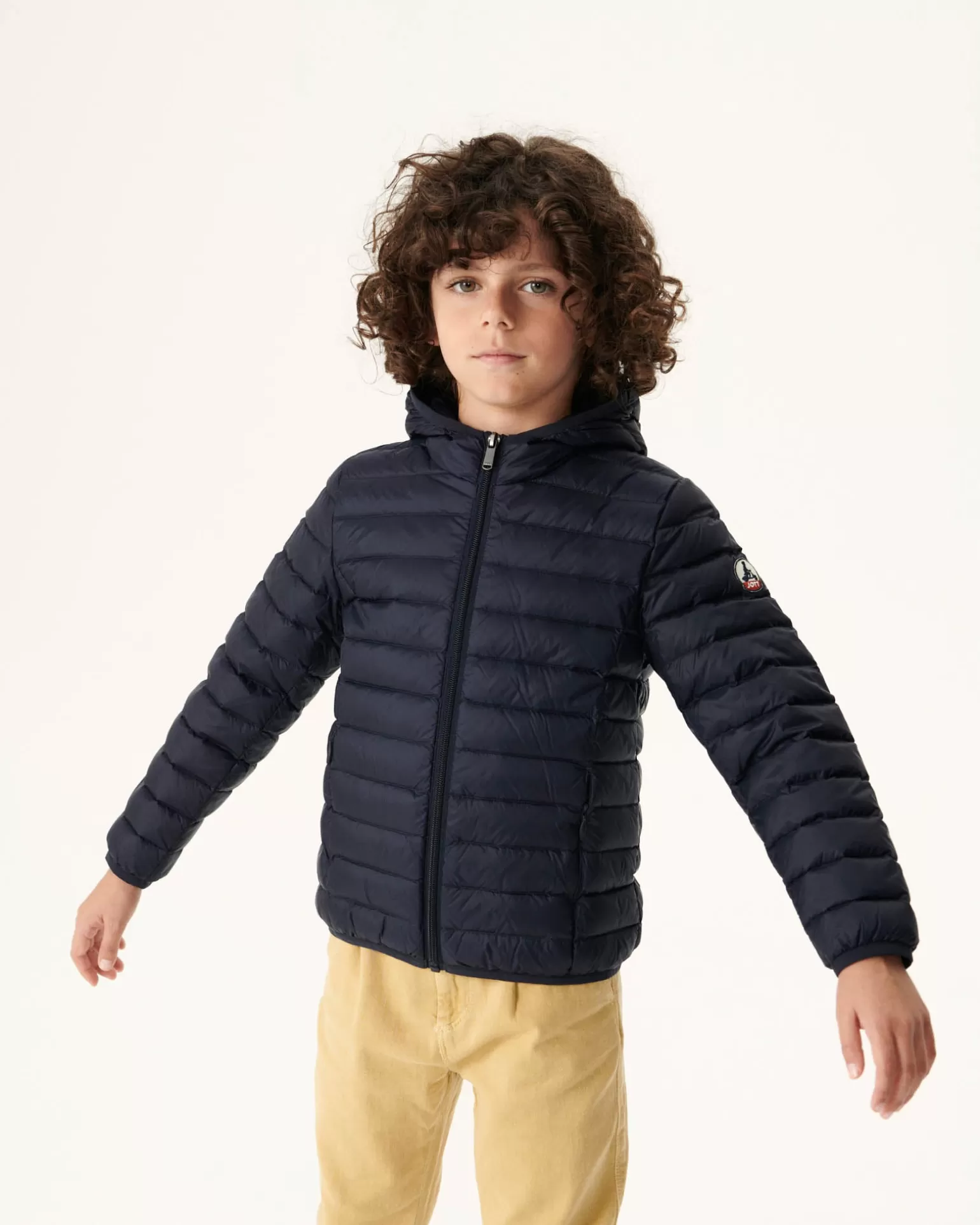 Kids JOTT Navy Hugo Children'S Lightweight Hooded Down Jacket