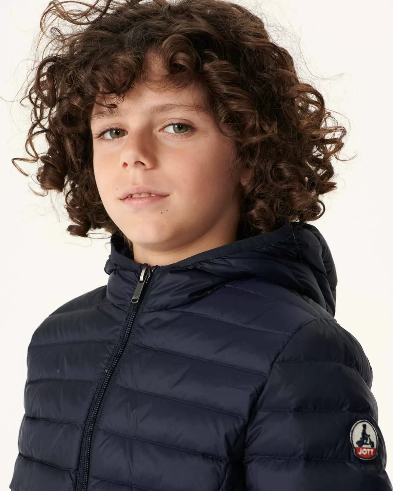 Kids JOTT Navy Hugo Children'S Lightweight Hooded Down Jacket