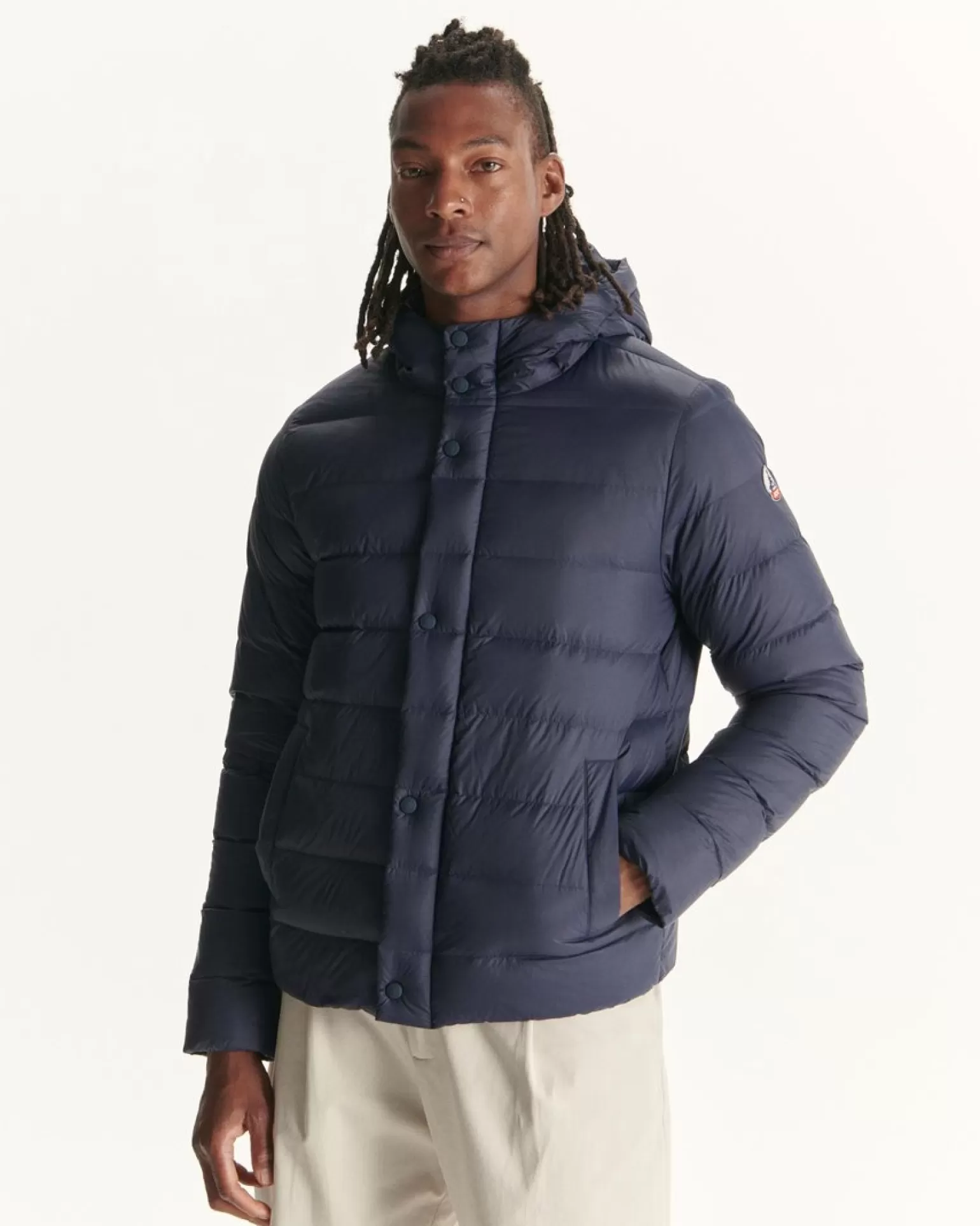 Men JOTT Navy Jorge Hooded Puffer Jacket