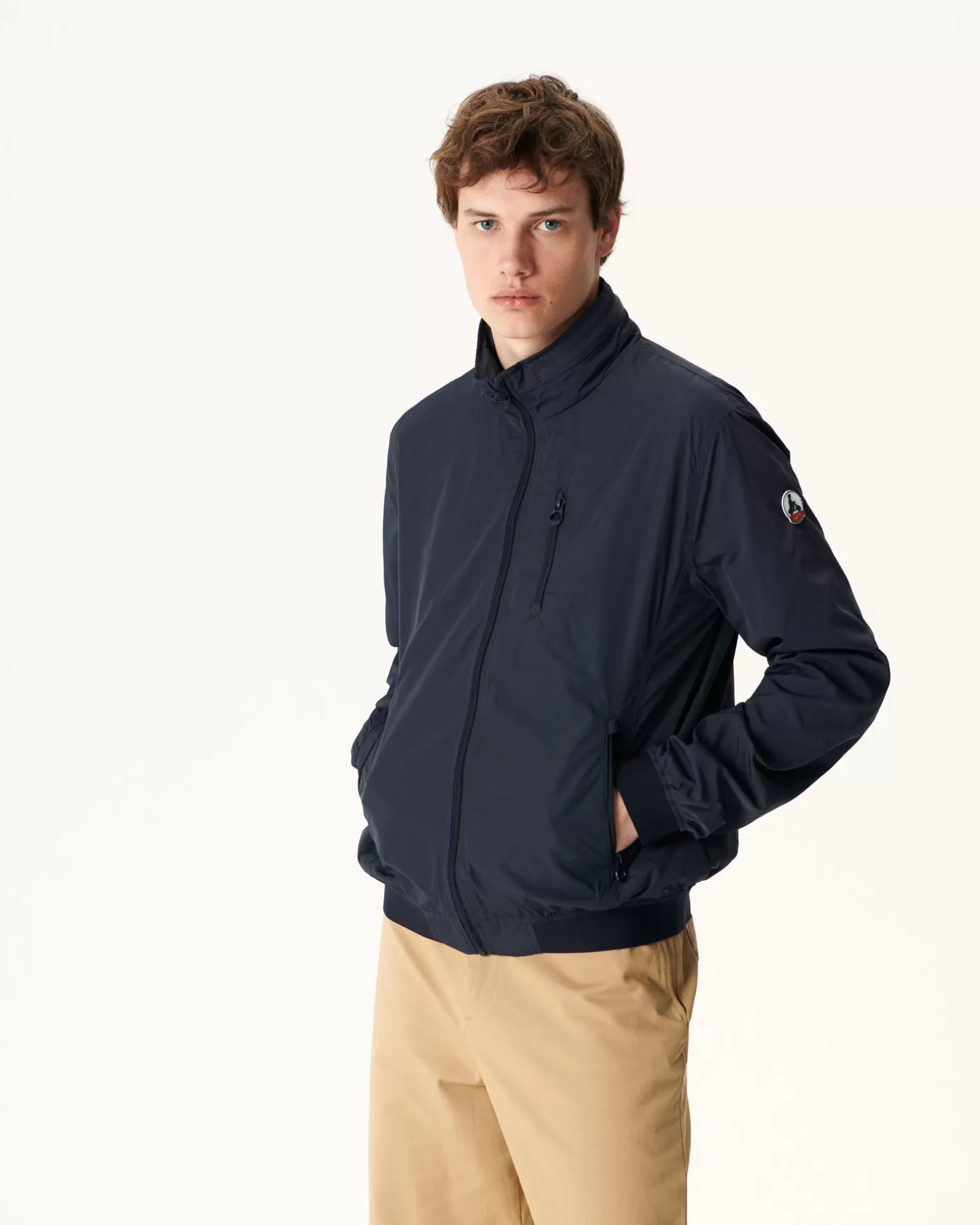 Men JOTT Navy Oregon Pocketable Hooded Jacket