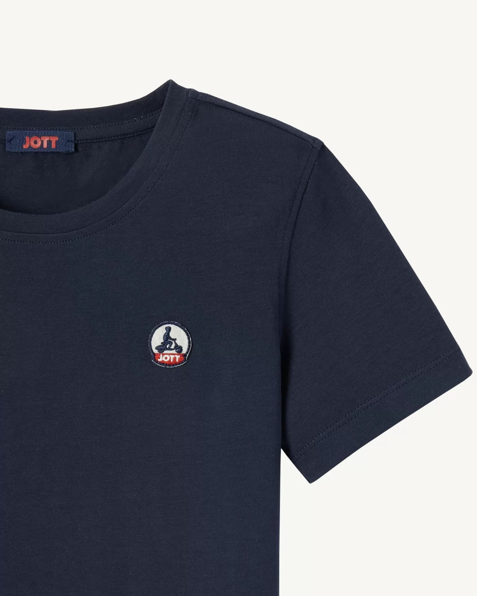 Kids JOTT Navy Round Neck Cotton T-Shirt For Children Rio