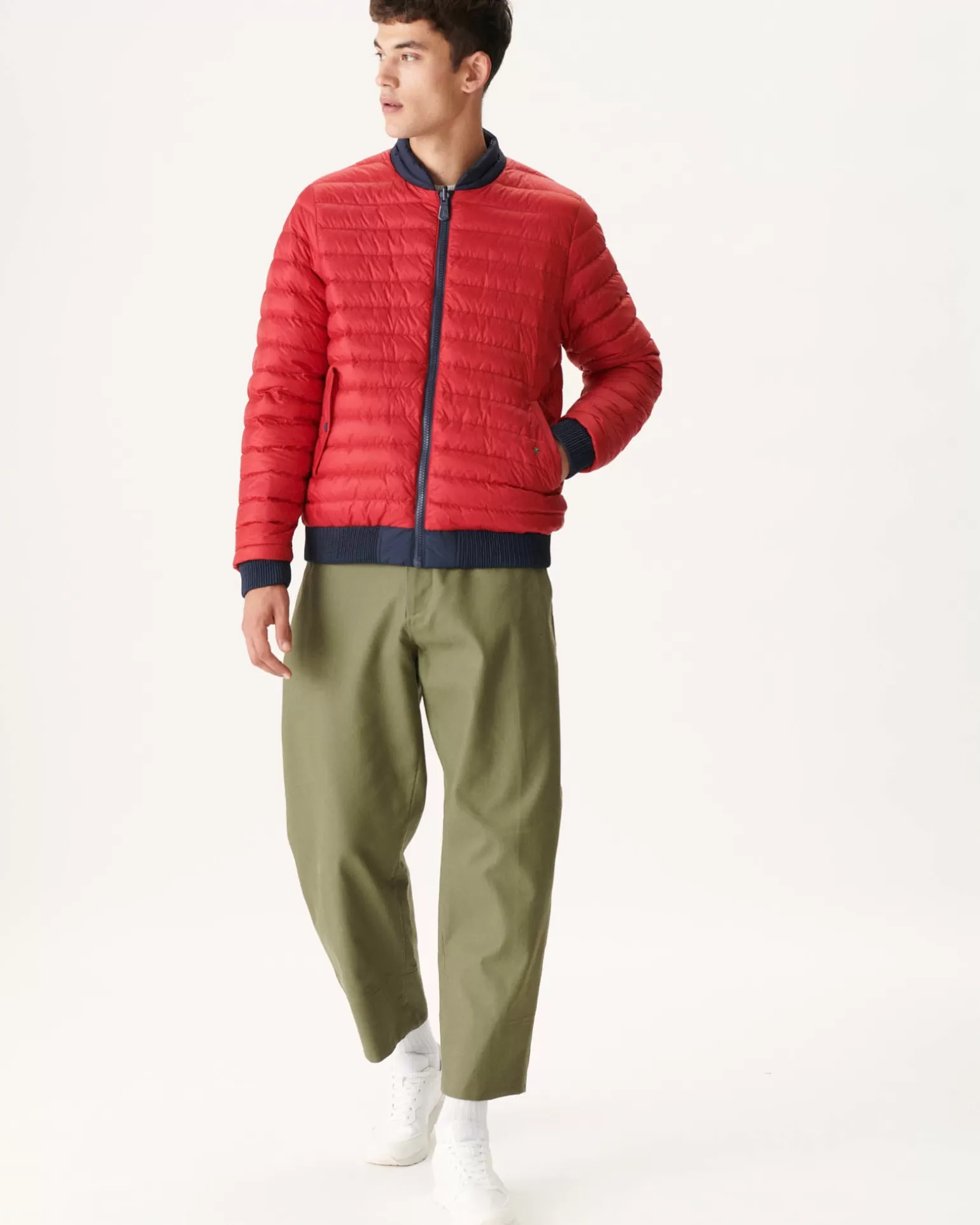 Men JOTT Navy/Red Bombay Reversible Down Jacket