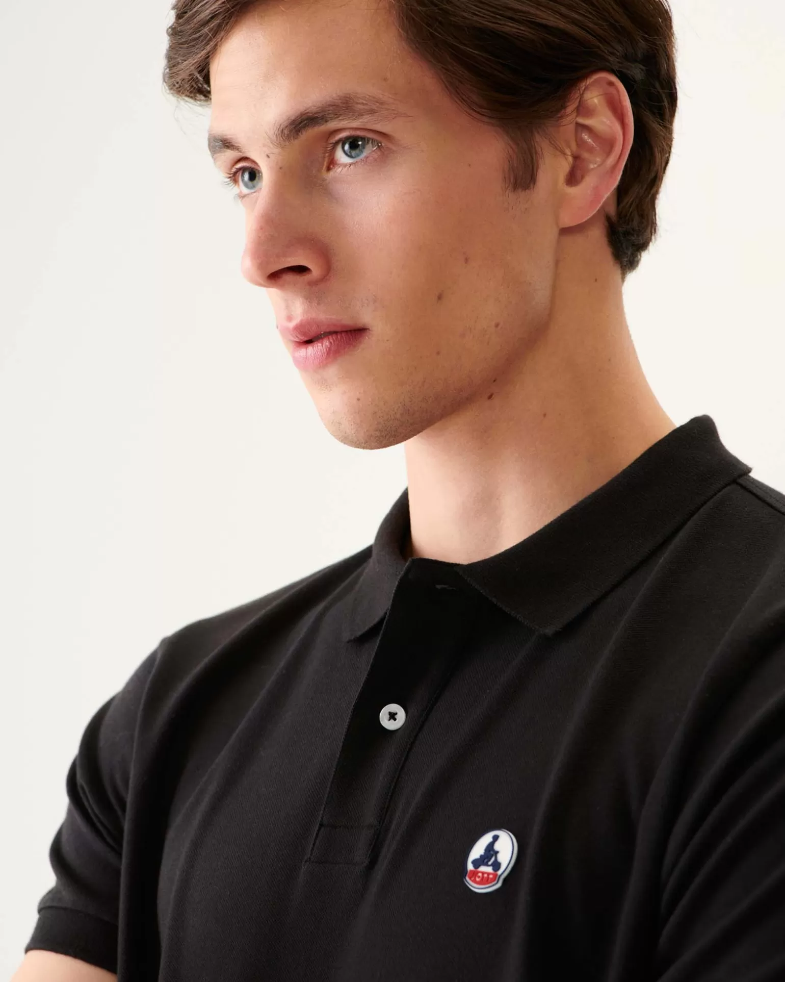 Men JOTT Organic Cotton Polo Shirt Black Marbella