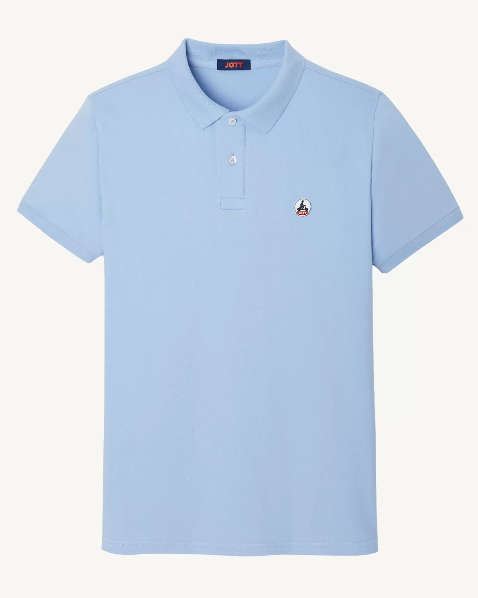 Men JOTT Organic Cotton Polo Shirt Light Blue Marbella