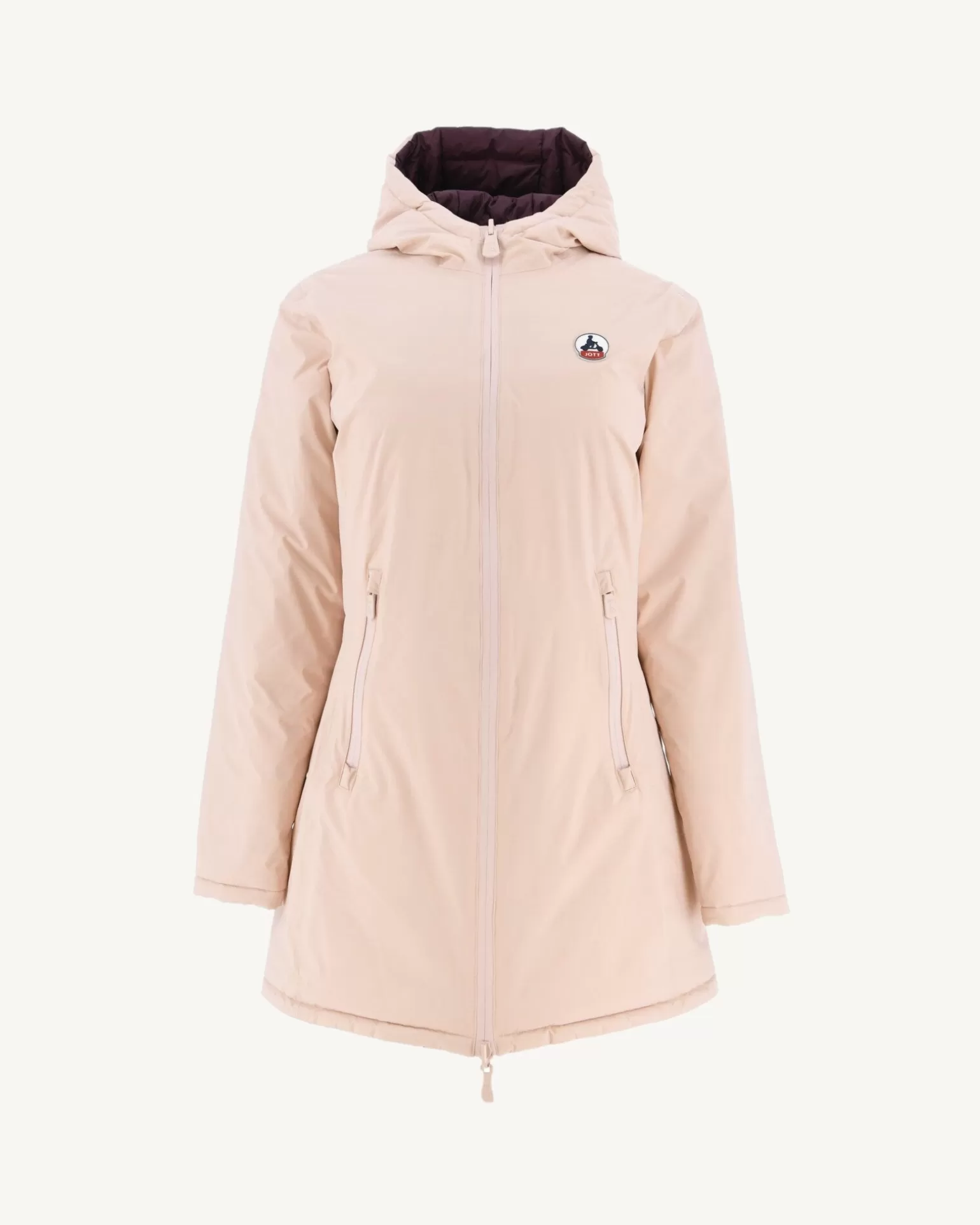 Women JOTT Pale Pink/Moscow Aubergine Reversible Down Jacket