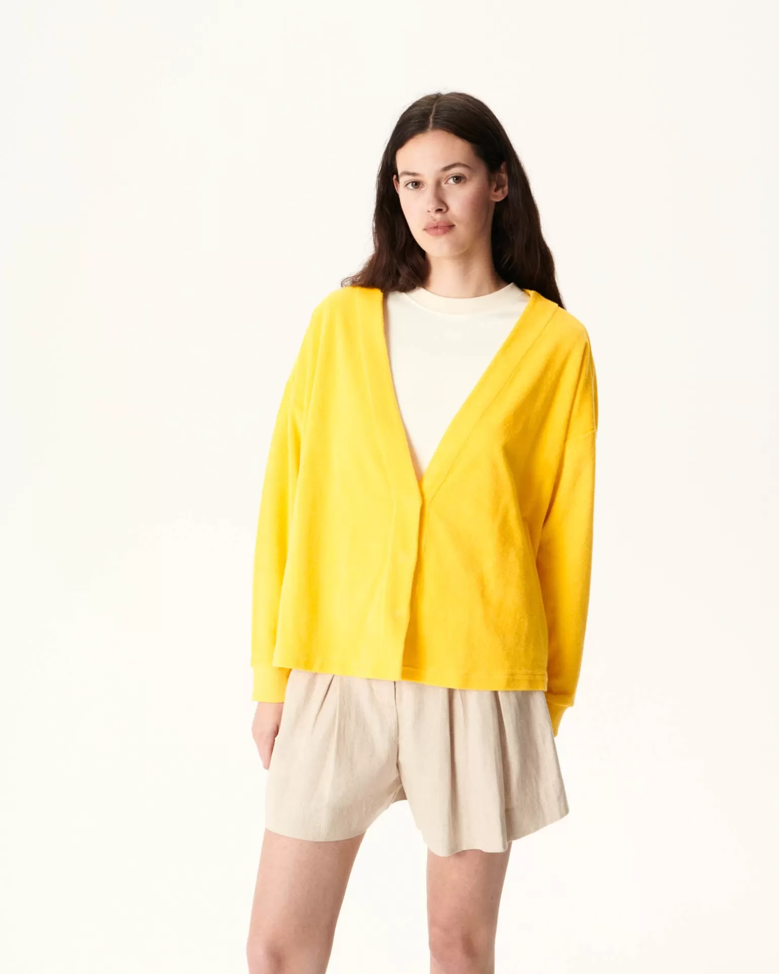 Women JOTT Pamplona Citron Long Sleeve Cardigan