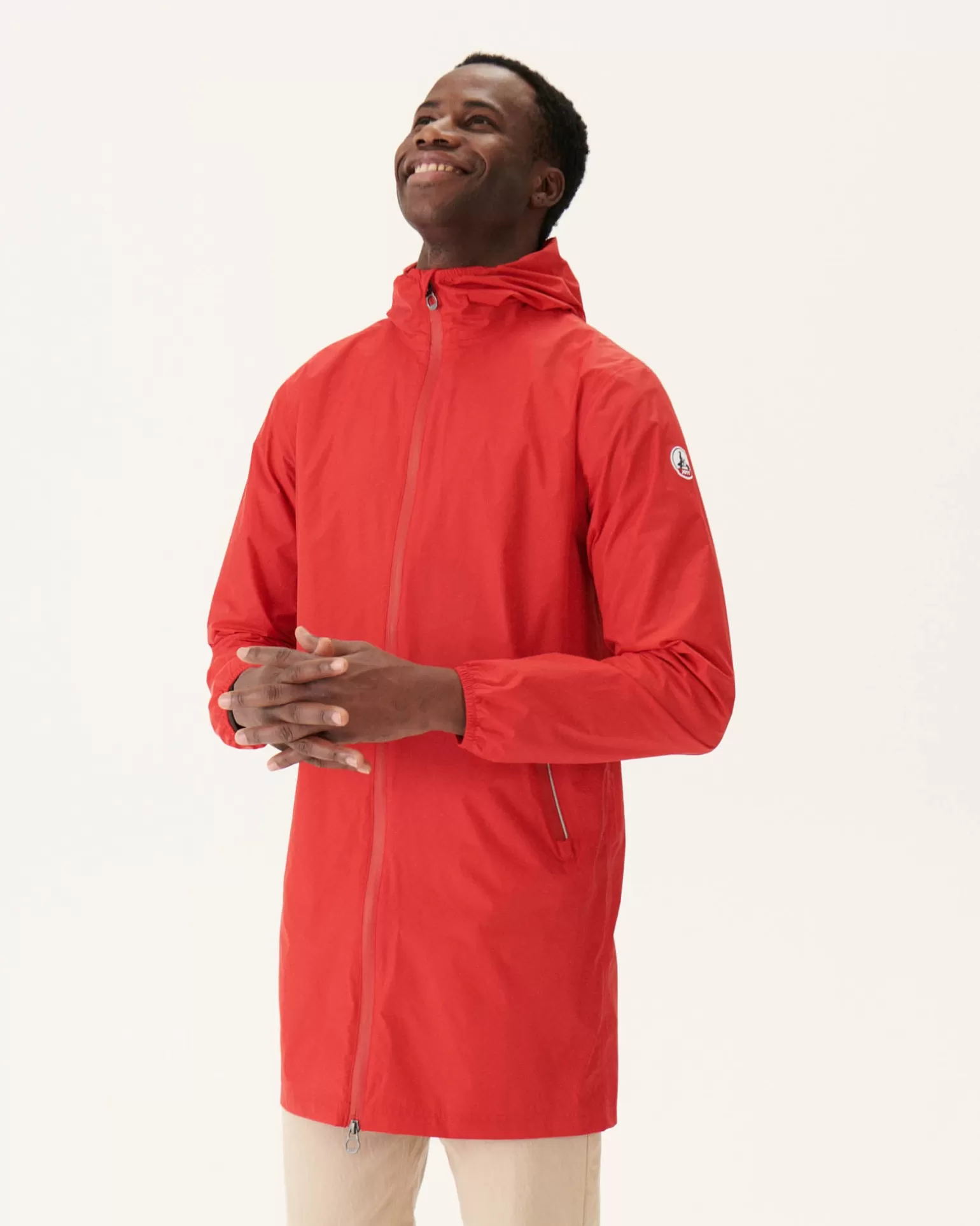 Men JOTT Pocketable Raincoat Bright Red Stockholm