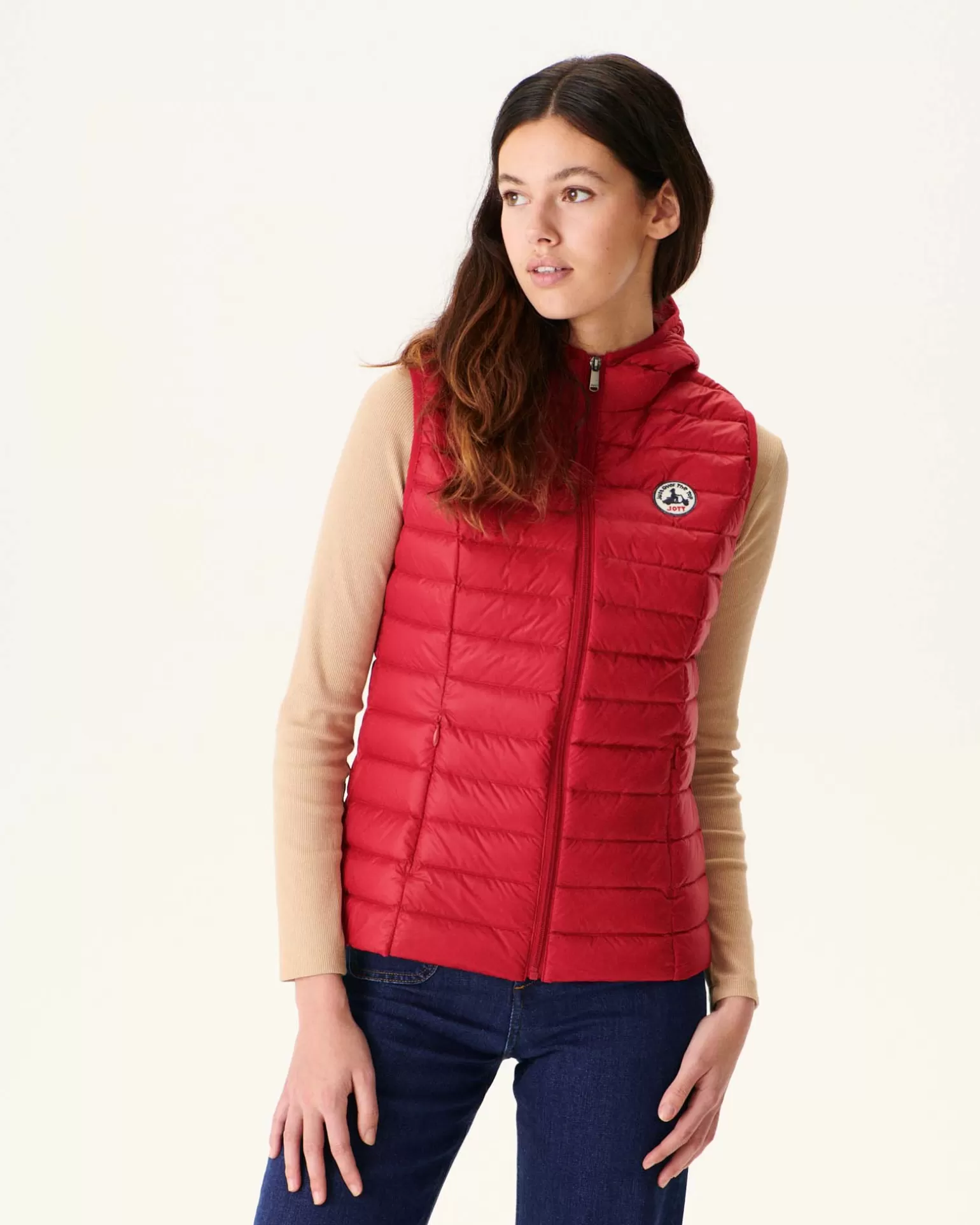 Women JOTT Red Mali Light Sleeveless Padded Jacket