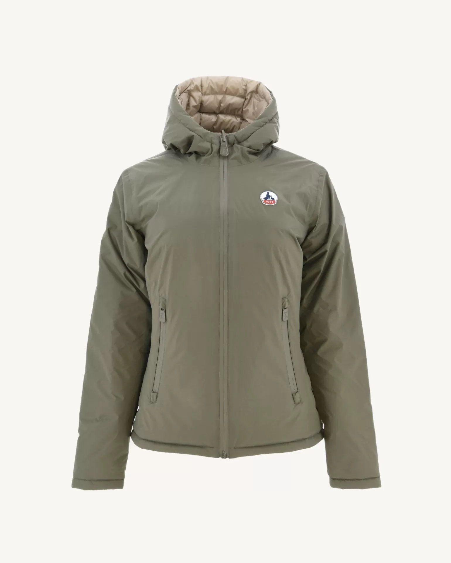 Women JOTT Reversible Army/Vienna Beige Down Jacket