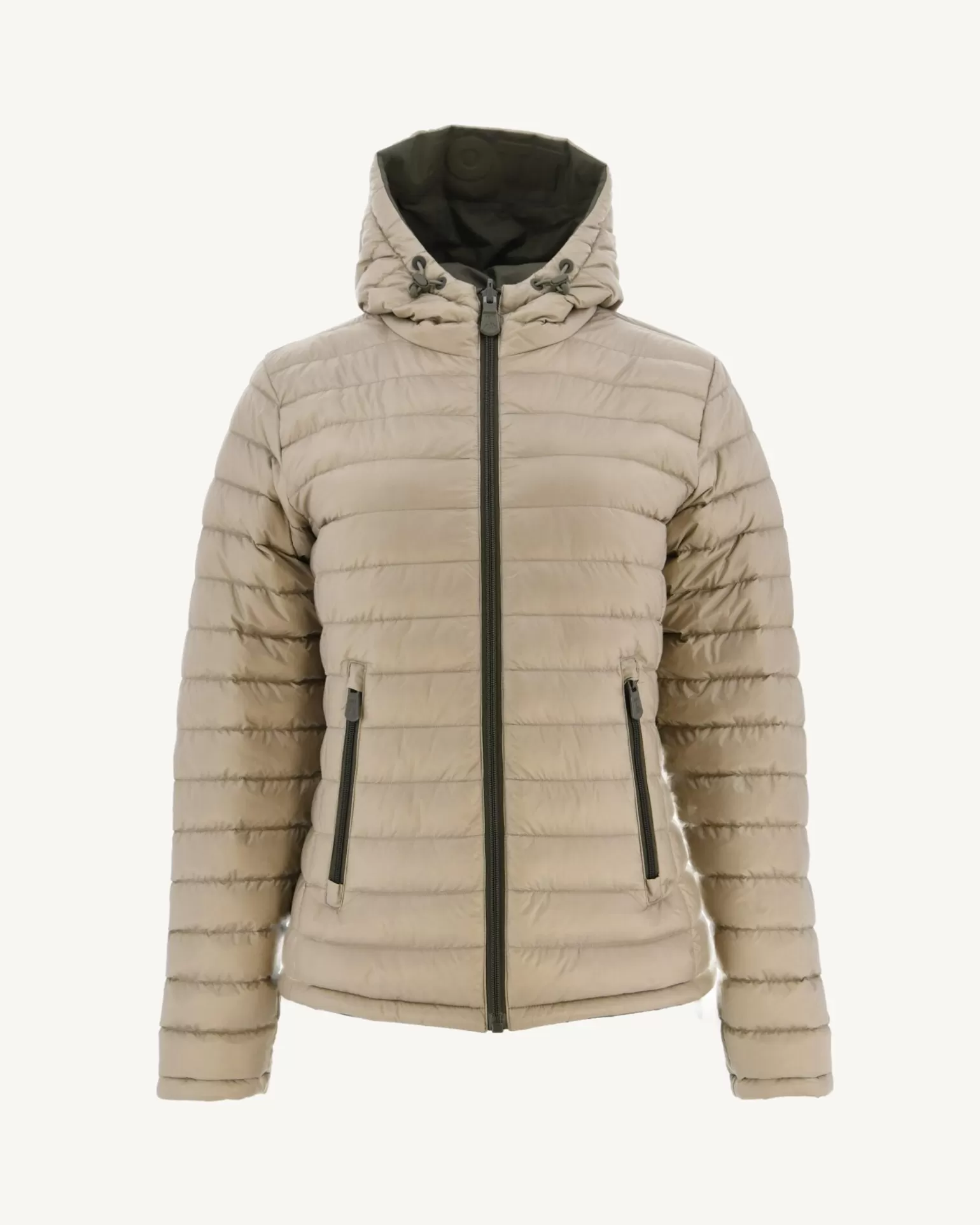 Women JOTT Reversible Army/Vienna Beige Down Jacket