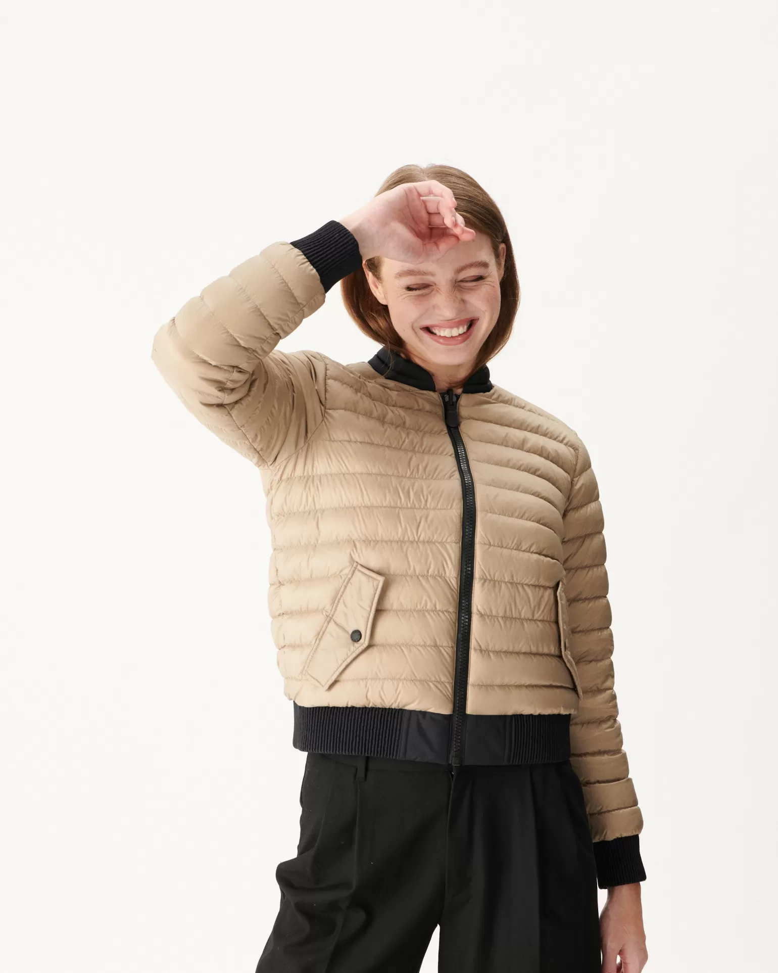 Women JOTT Reversible Black/Beige Hanoi Down Jacket