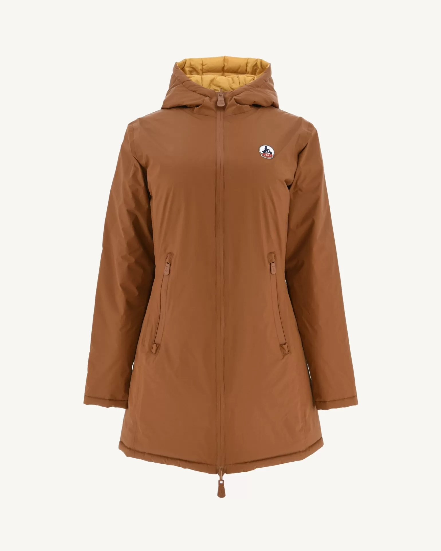 Women JOTT Reversible Caramel/Mustard Moscow Puffer Jacket