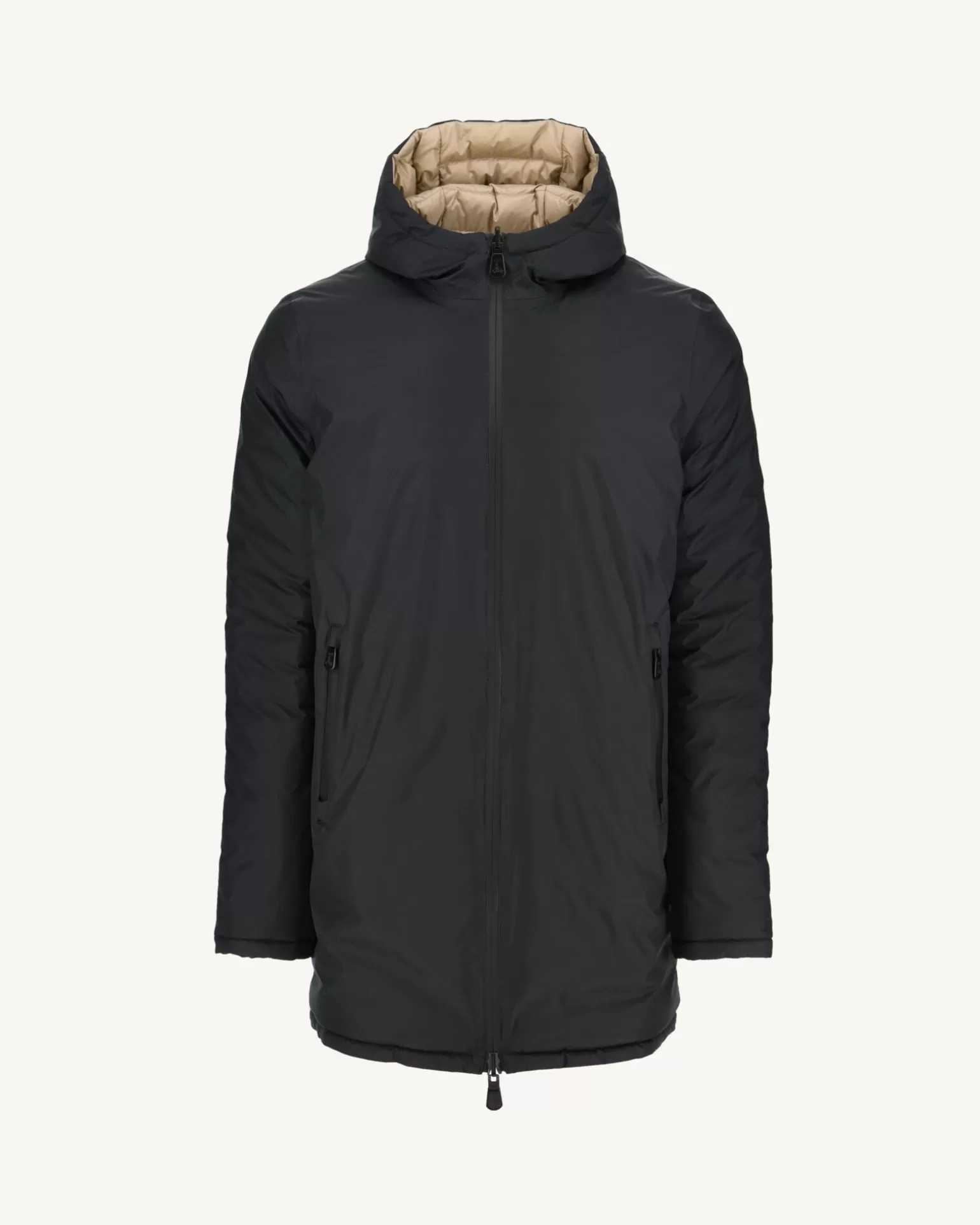 Men JOTT Reversible Down Jacket Black/Beige Amsterdam