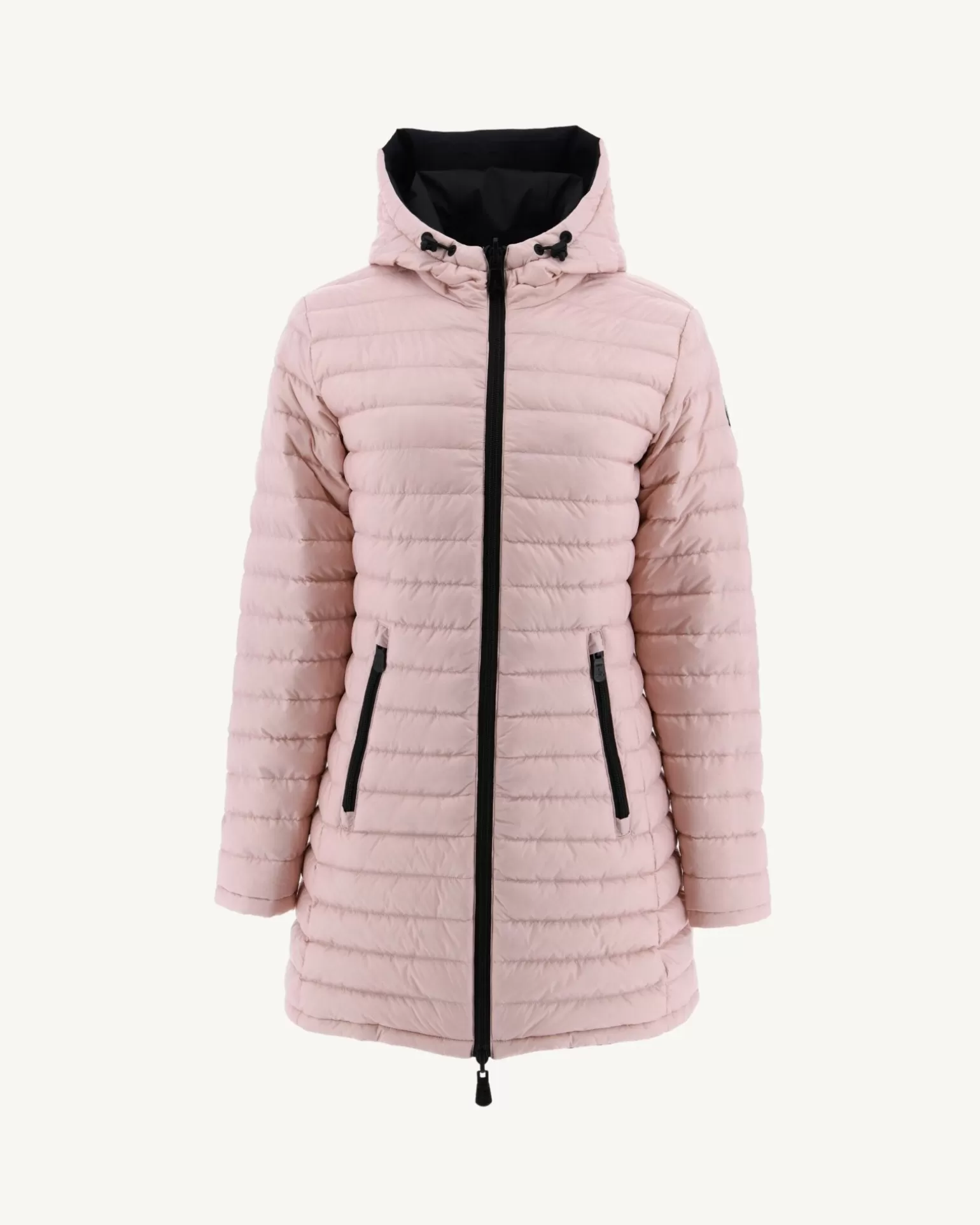 Women JOTT Reversible Down Jacket Black/Pale Pink Moscow