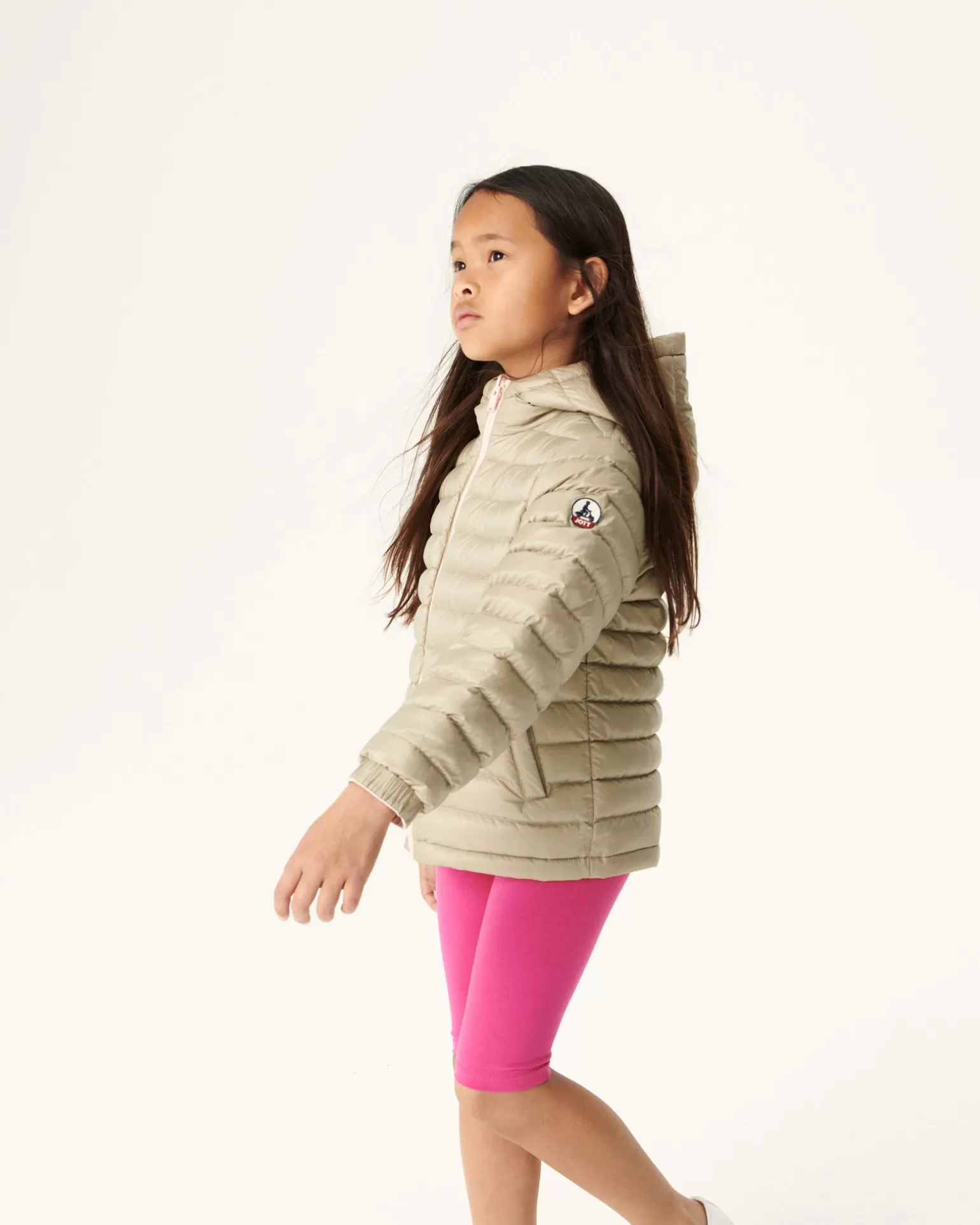 Kids JOTT Reversible Down Jacket Light Pink/Beige Child Zurich