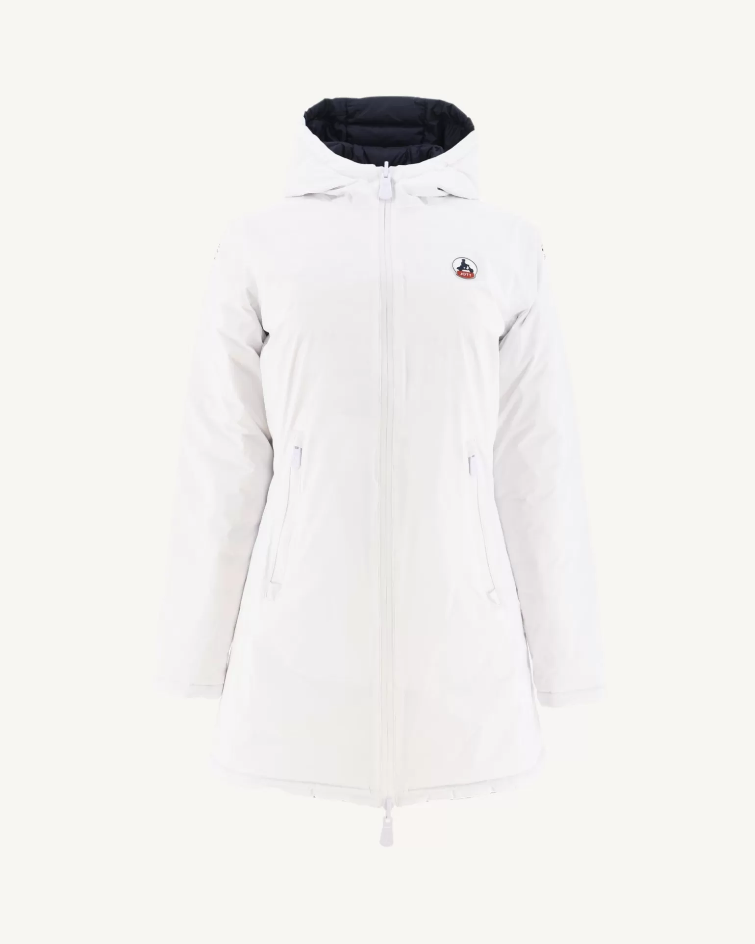 Women JOTT Reversible Down Jacket White/Moscow Navy