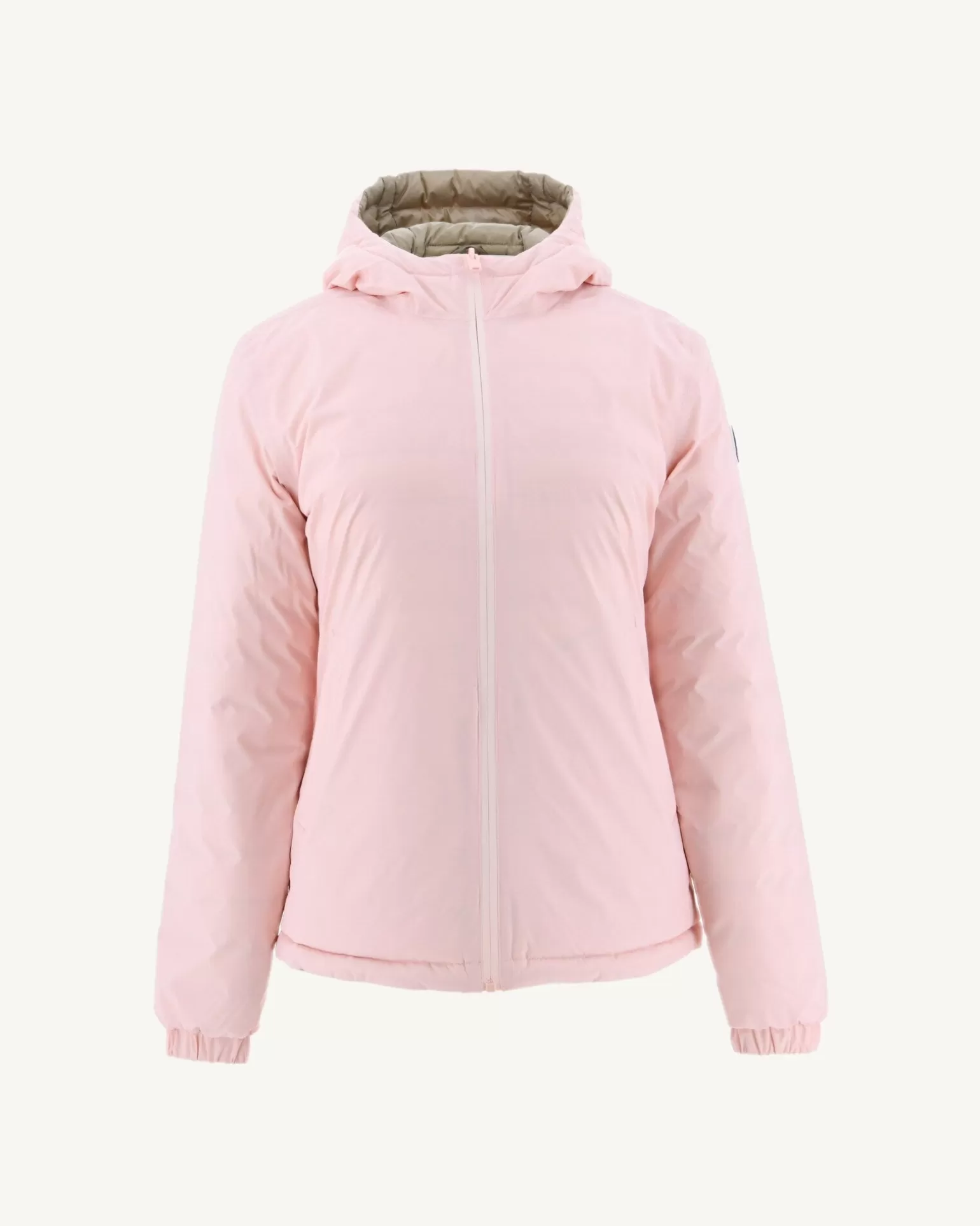 Women JOTT Reversible Hooded Down Jacket Light Pink/Vienna Beige