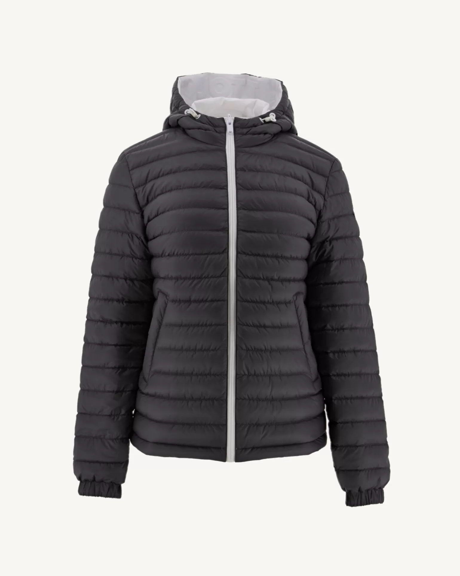 Women JOTT Reversible Hooded Down Jacket White/Vienna Anthracite