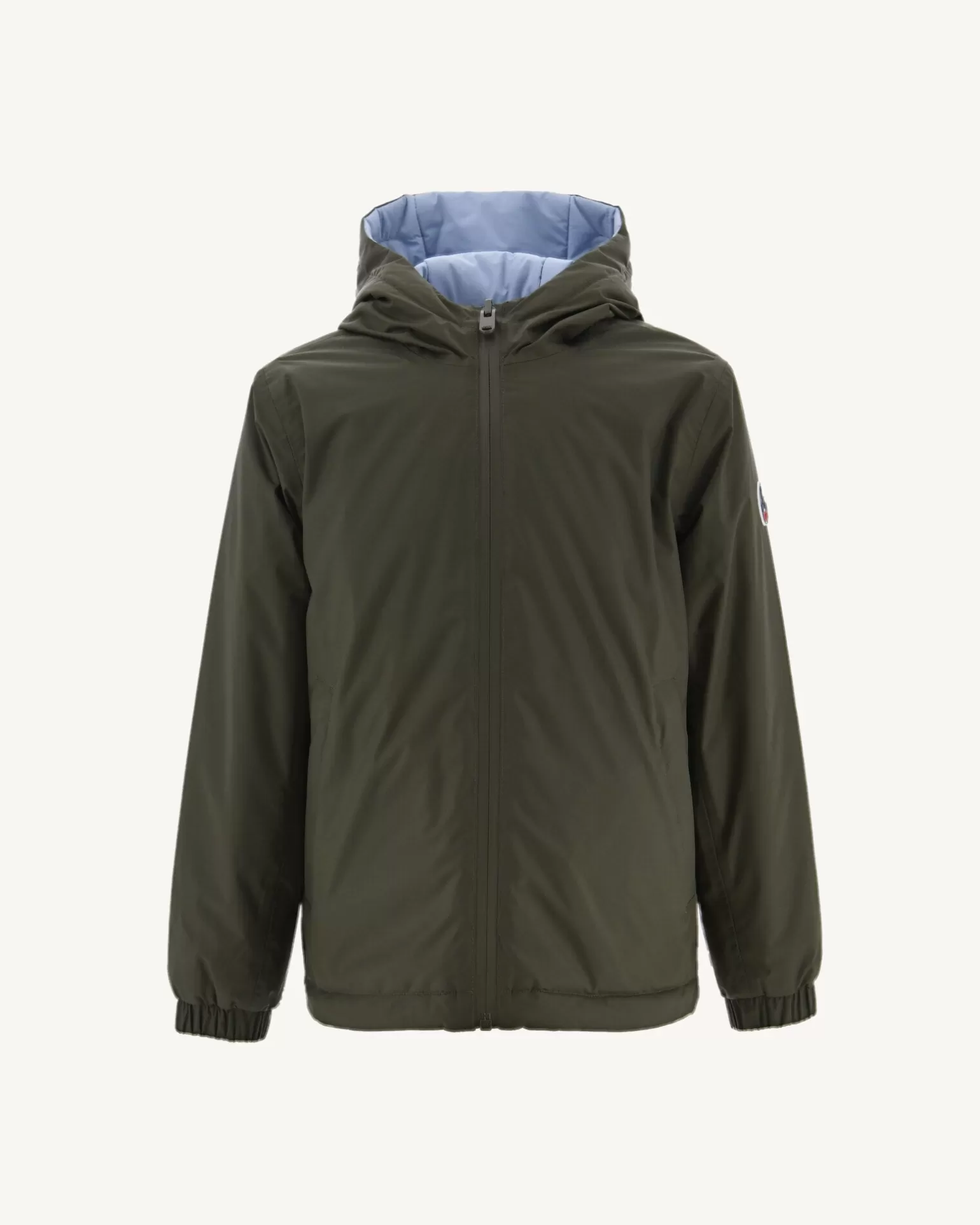 Kids JOTT Reversible Ultralight Down Jacket With Hood Army/Light Blue Child Ross