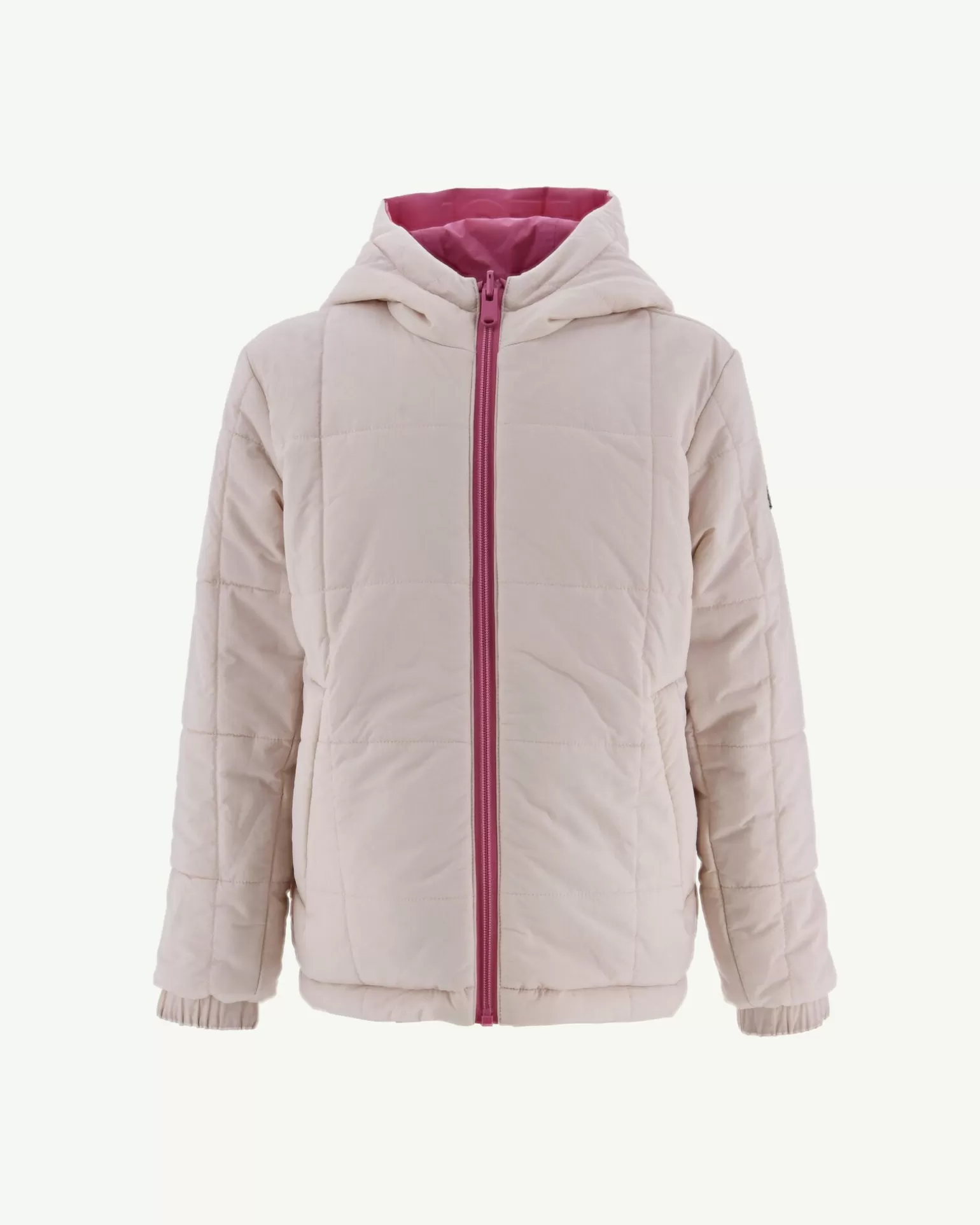 Kids JOTT Reversible Ultralight Down Jacket With Hood Intense Pink/Light Pink Ch