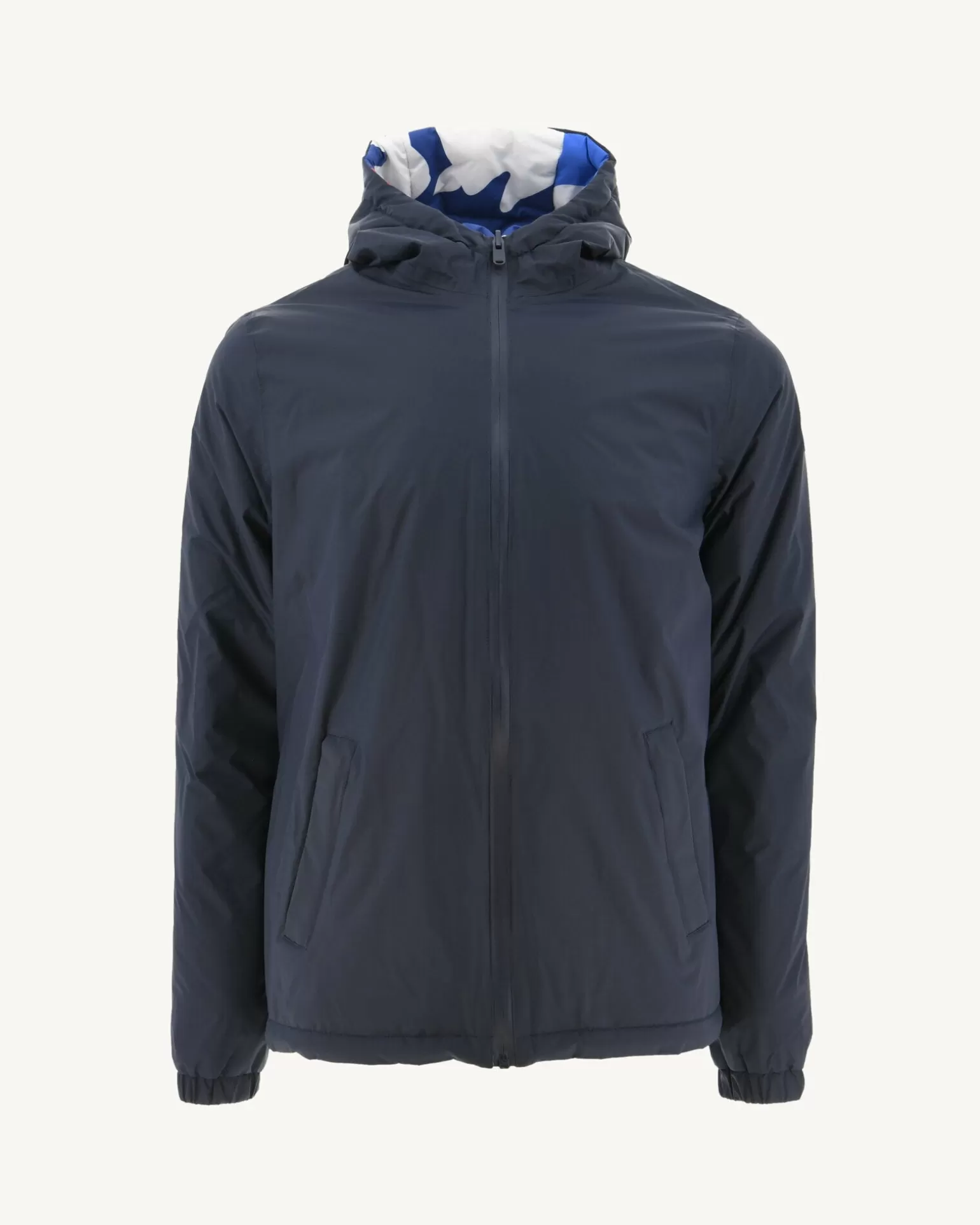Men JOTT Reversible Ultralight Down Jacket With Hood Navy/Camo Dark Denim Vigo