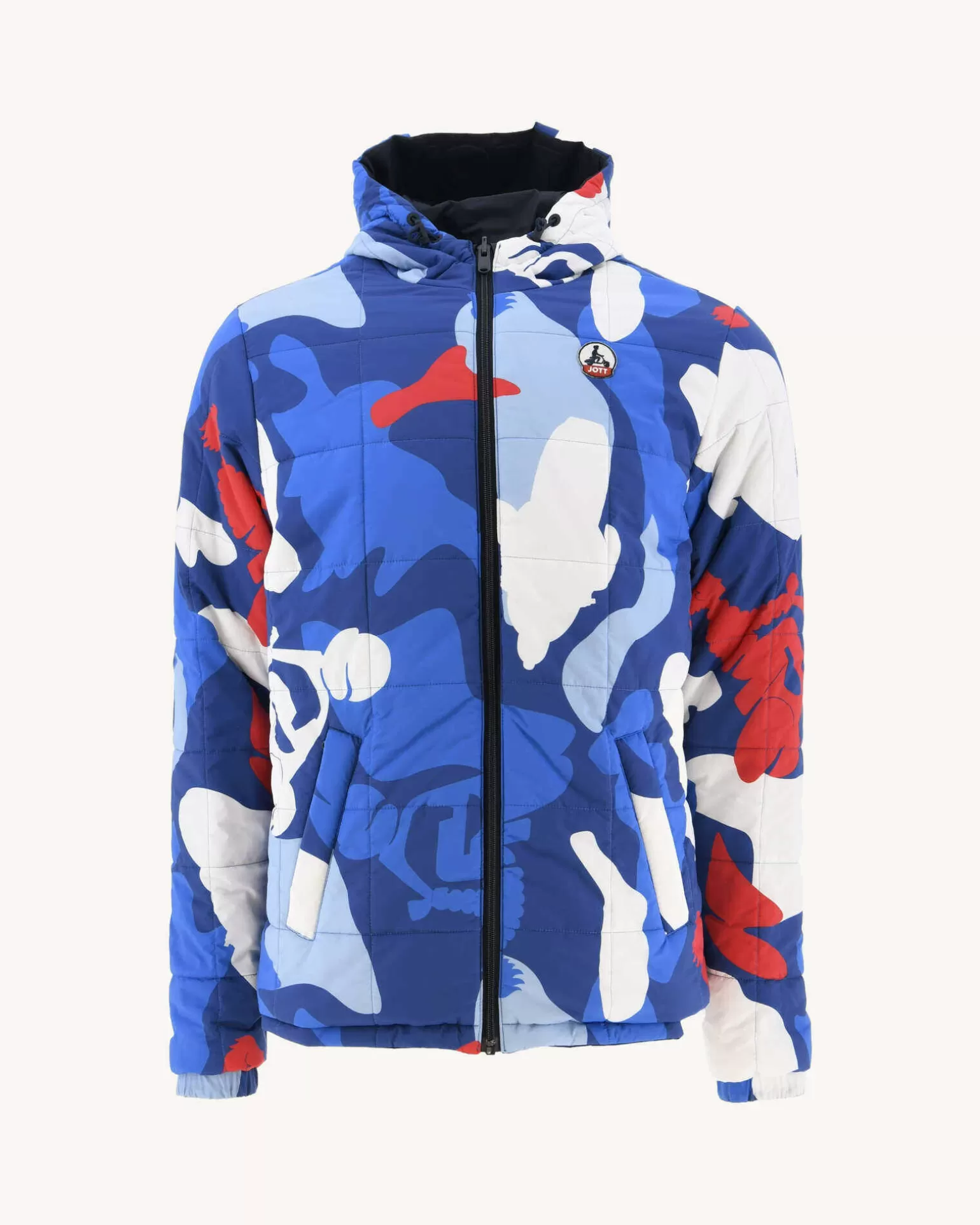 Men JOTT Reversible Ultralight Down Jacket With Hood Navy/Camo Dark Denim Vigo