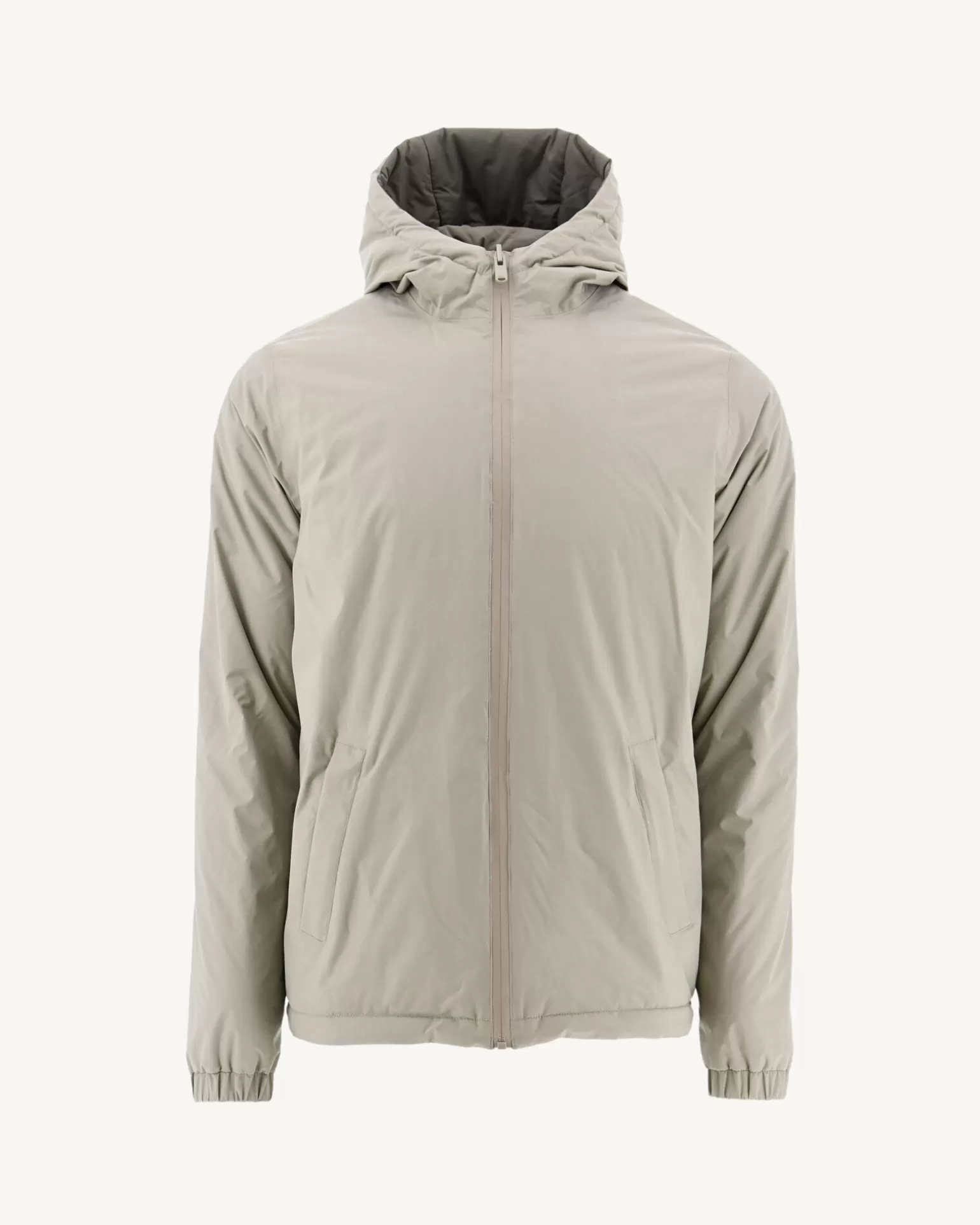 Men JOTT Reversible Ultralight Hooded Down Jacket Beige/Taupe Vigo