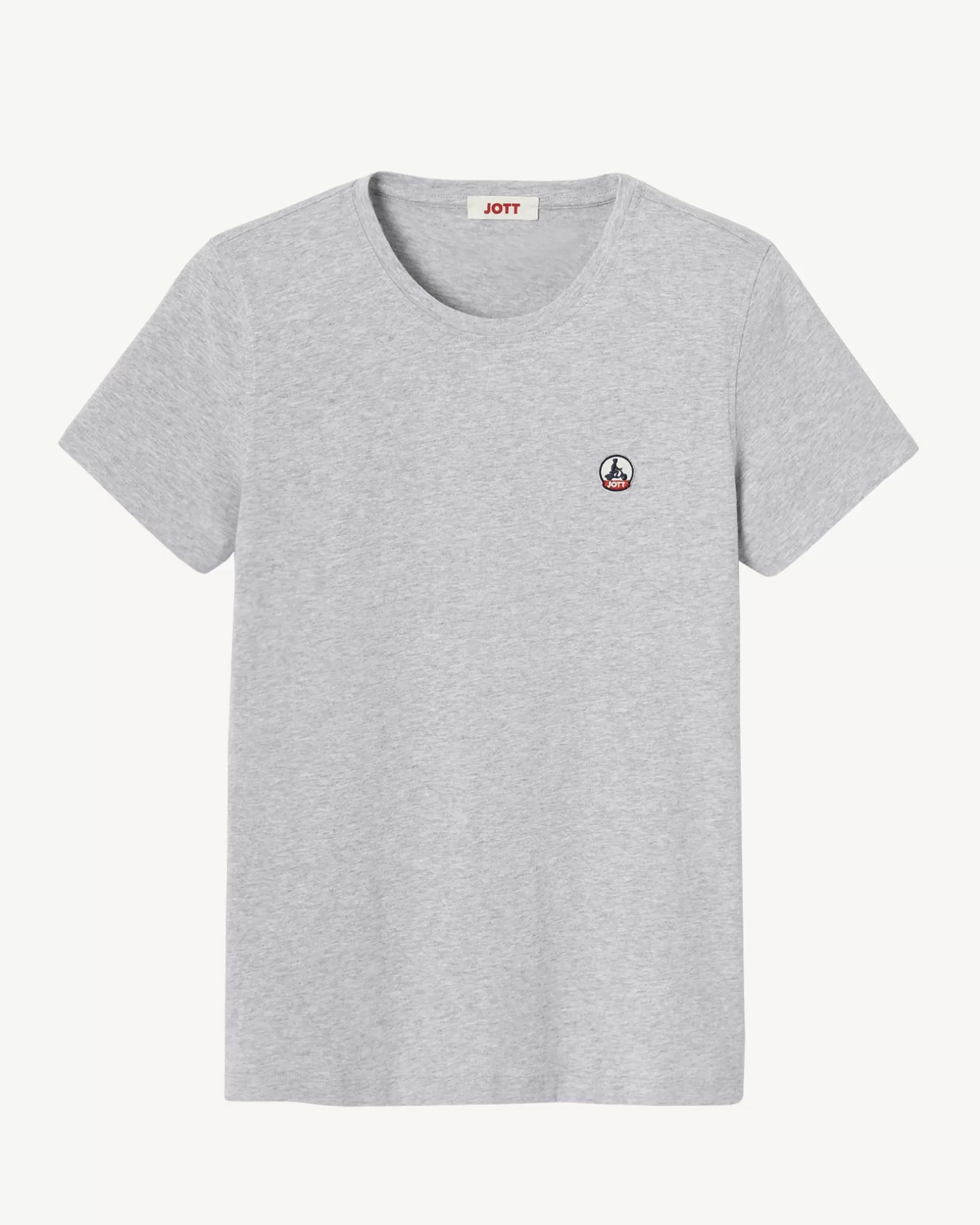 Women JOTT Round Neck T-Shirt Heather Gray Rosas