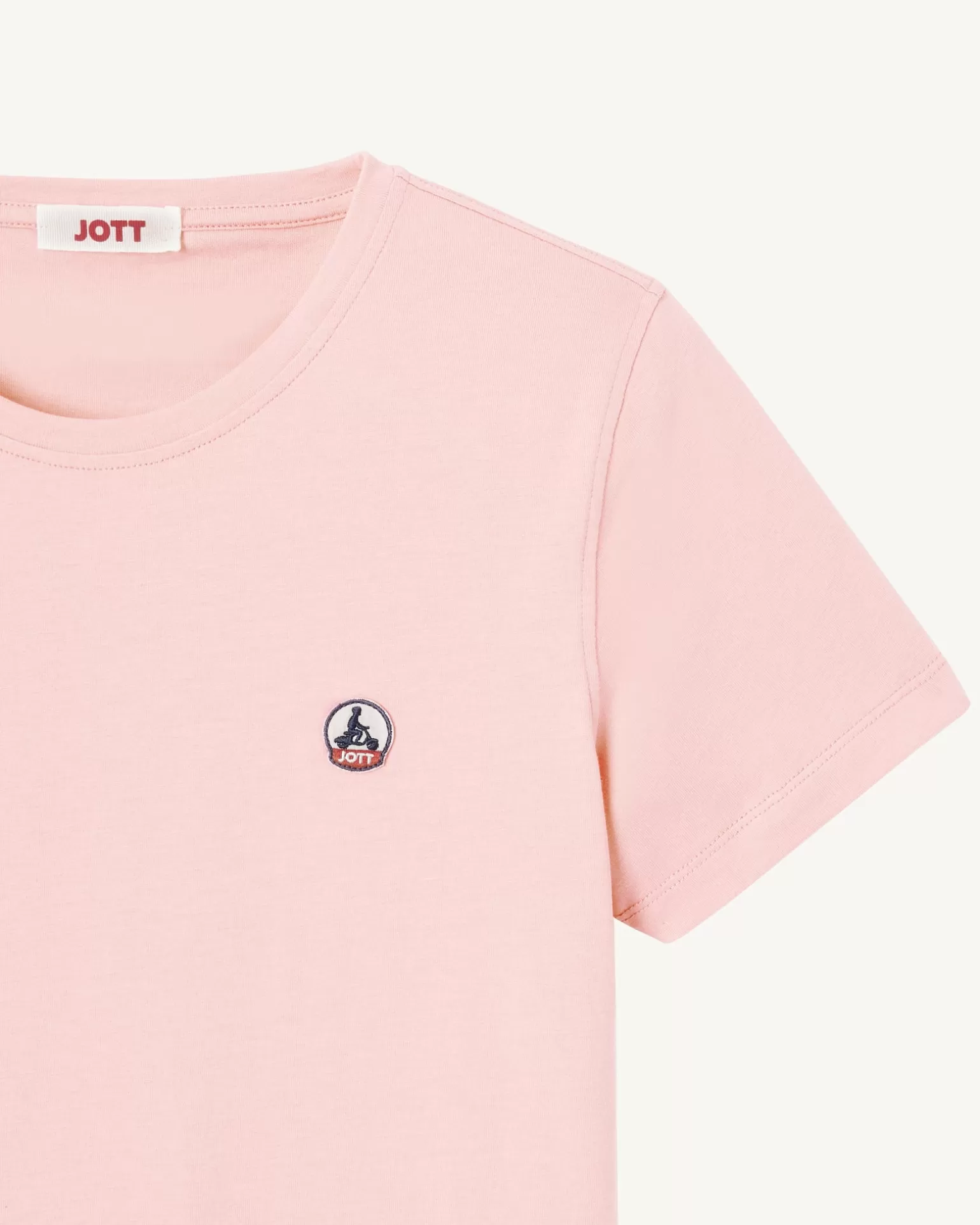 Women JOTT Round Neck T-Shirt Light Pink Rosas