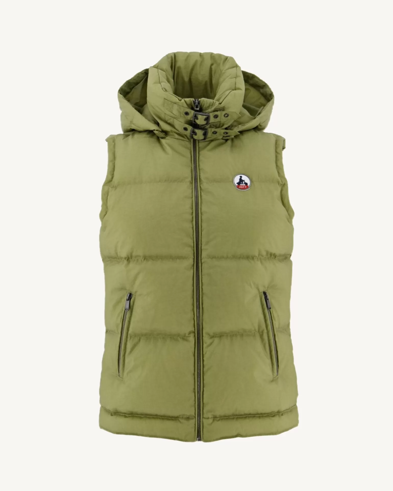 Women JOTT Sevilla Light Khaki Grand Cold Sleeveless Down Jacket